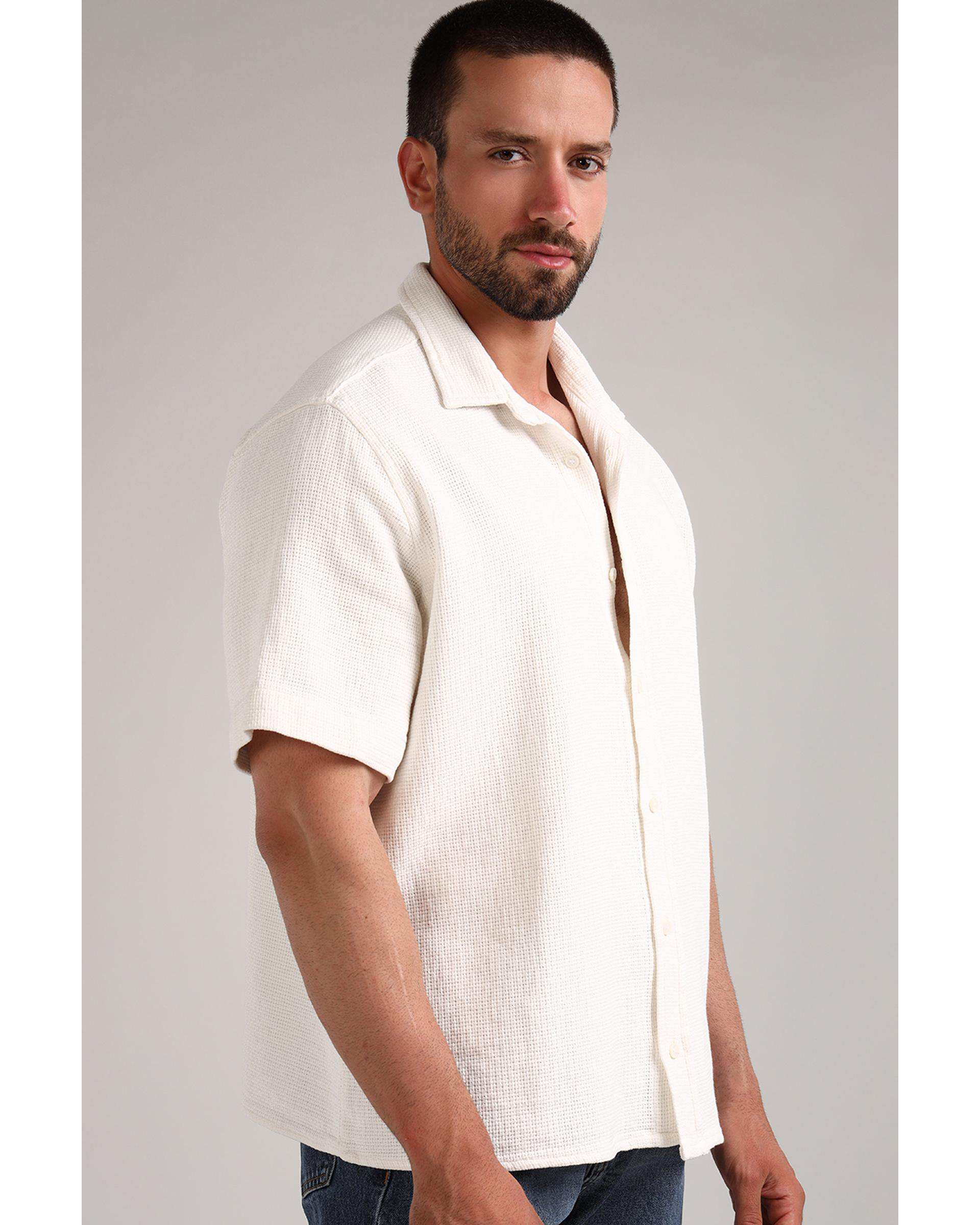 پیراهن مردانه آستین کوتاه سفید سارک Sarak مدل 4702