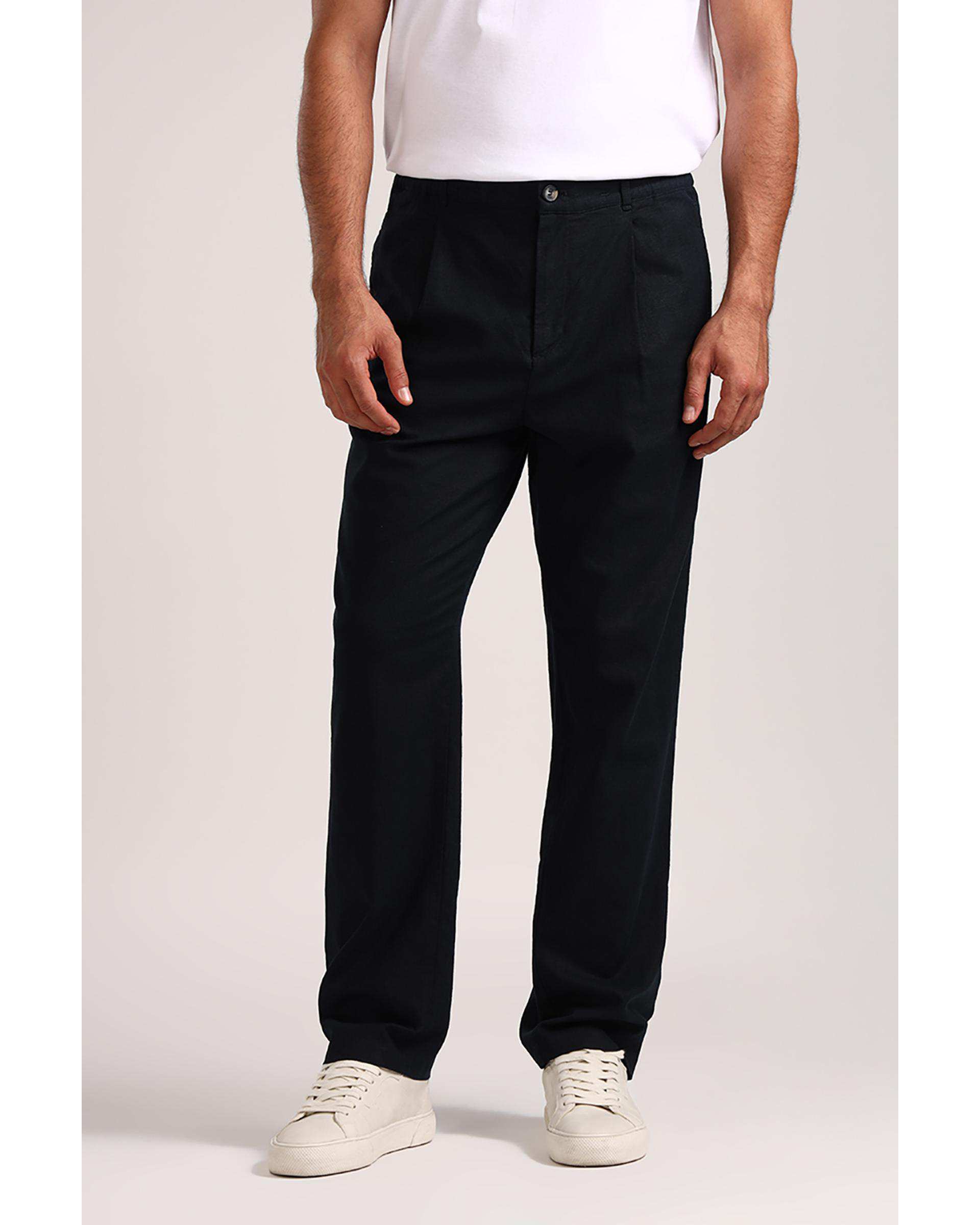 شلوار مردانه لینن سرمه ای سارک Sarak مدل 4787