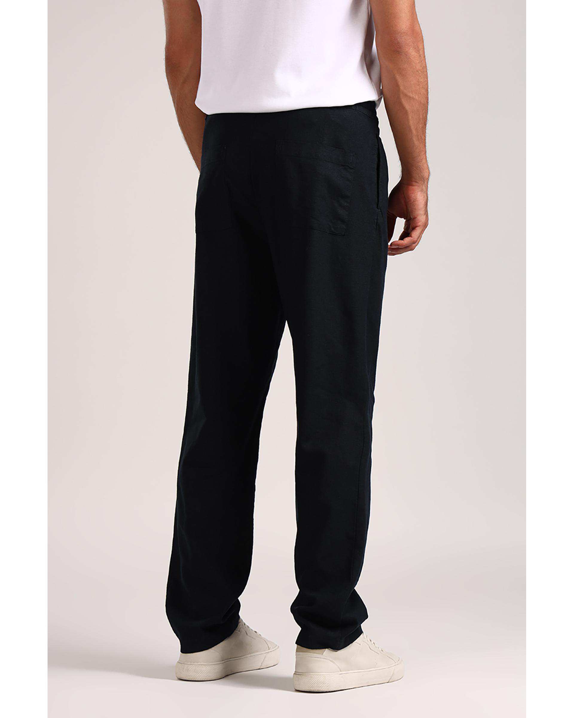 شلوار مردانه لینن سرمه ای سارک Sarak مدل 4787