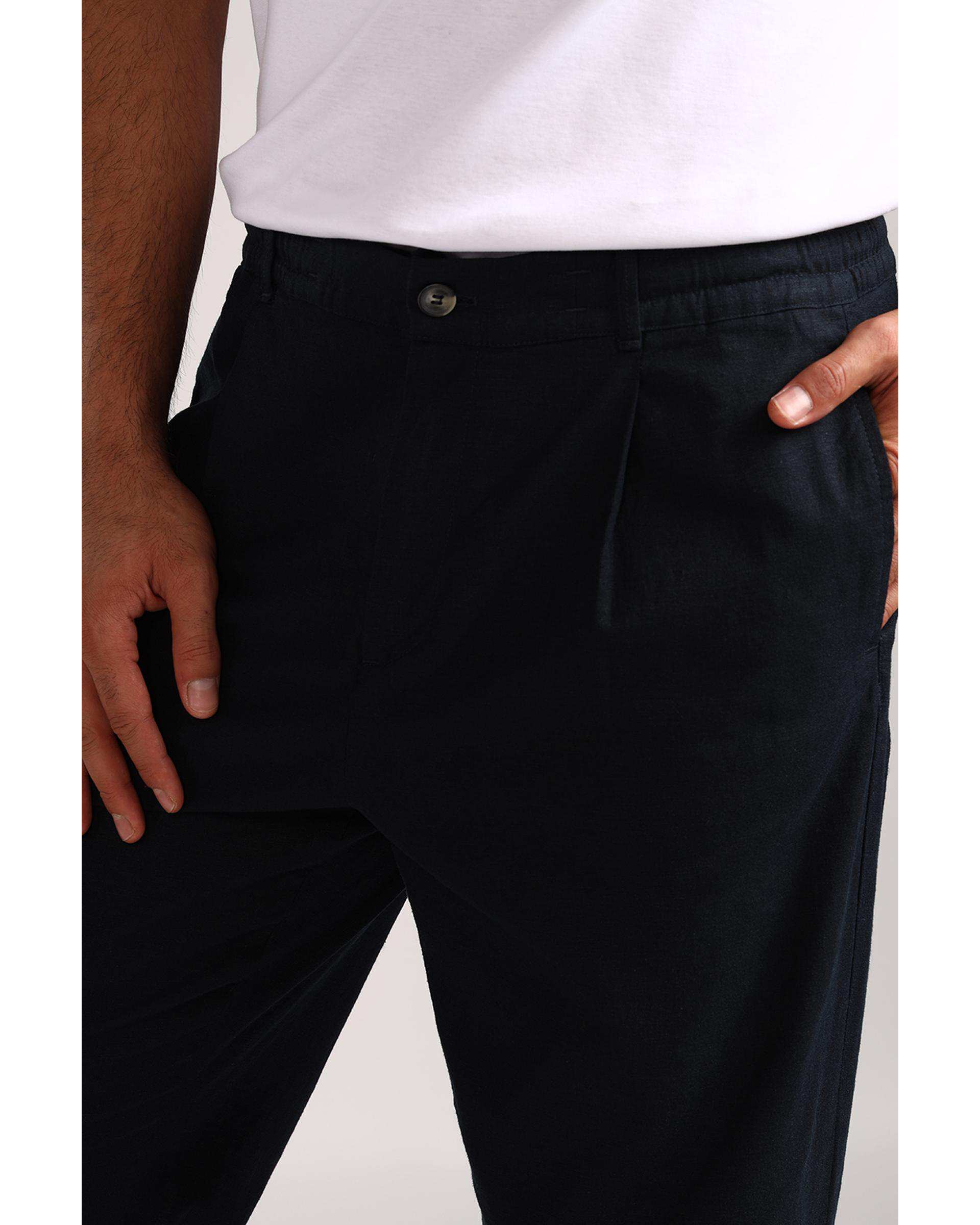 شلوار مردانه لینن سرمه ای سارک Sarak مدل 4787