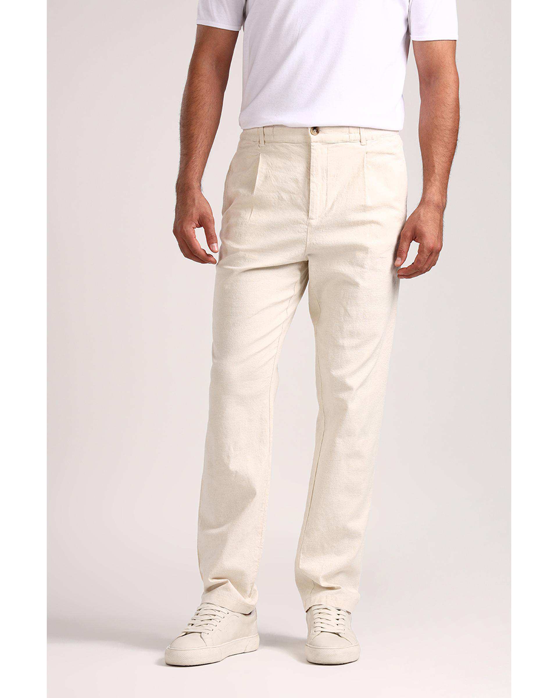 شلوار مردانه لینن نباتی سارک Sarak مدل 4787