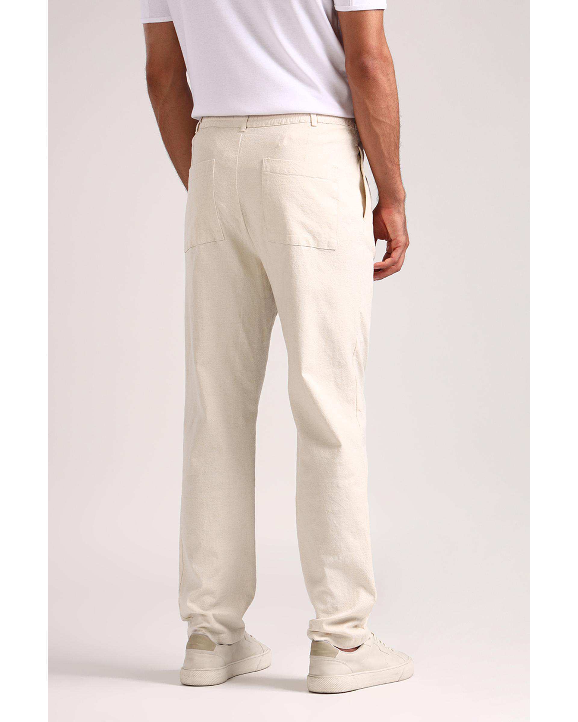 شلوار مردانه لینن نباتی سارک Sarak مدل 4787