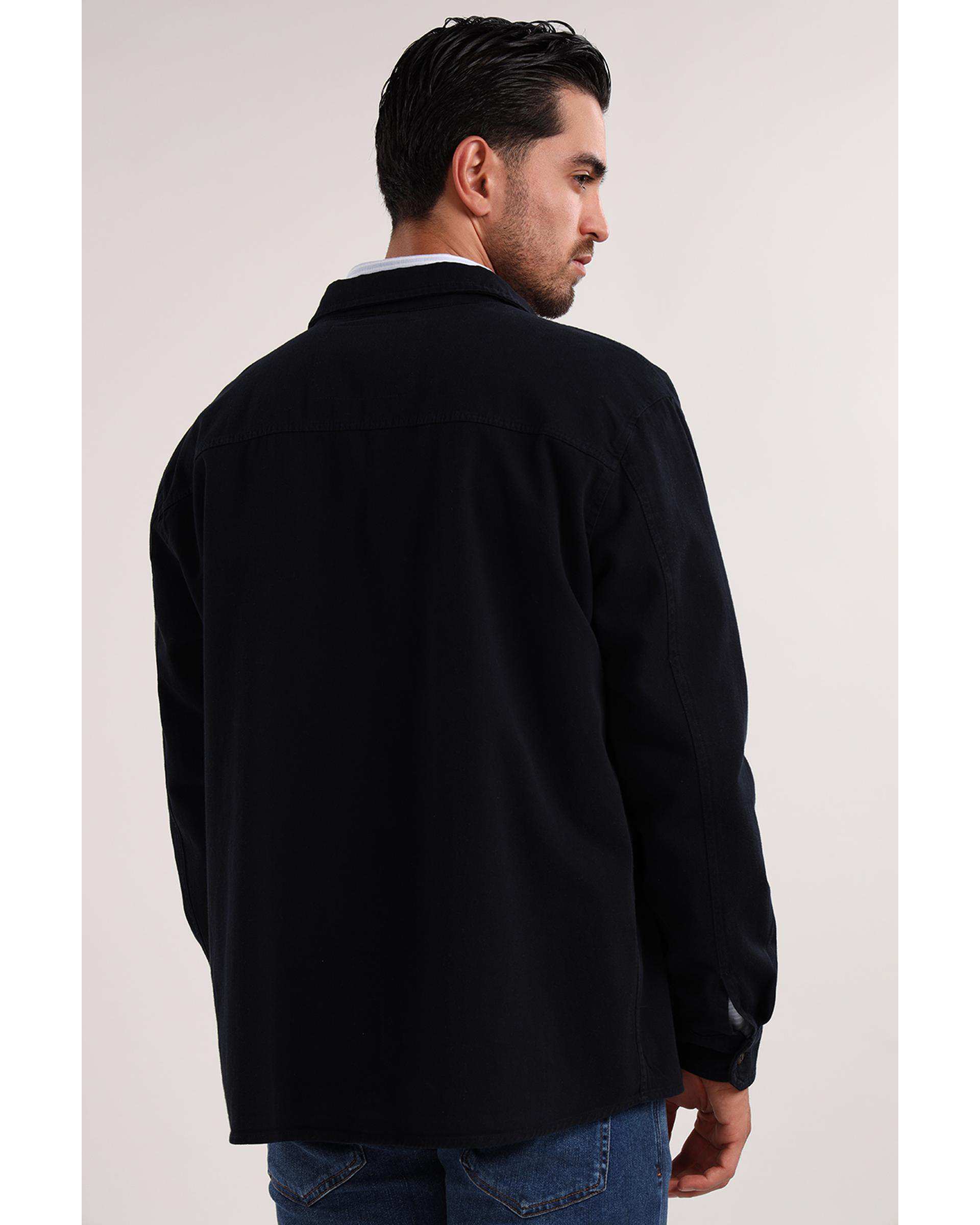 پیراهن مردانه دو جیب سرمه ای تیره سارک Sarak مدل 4700