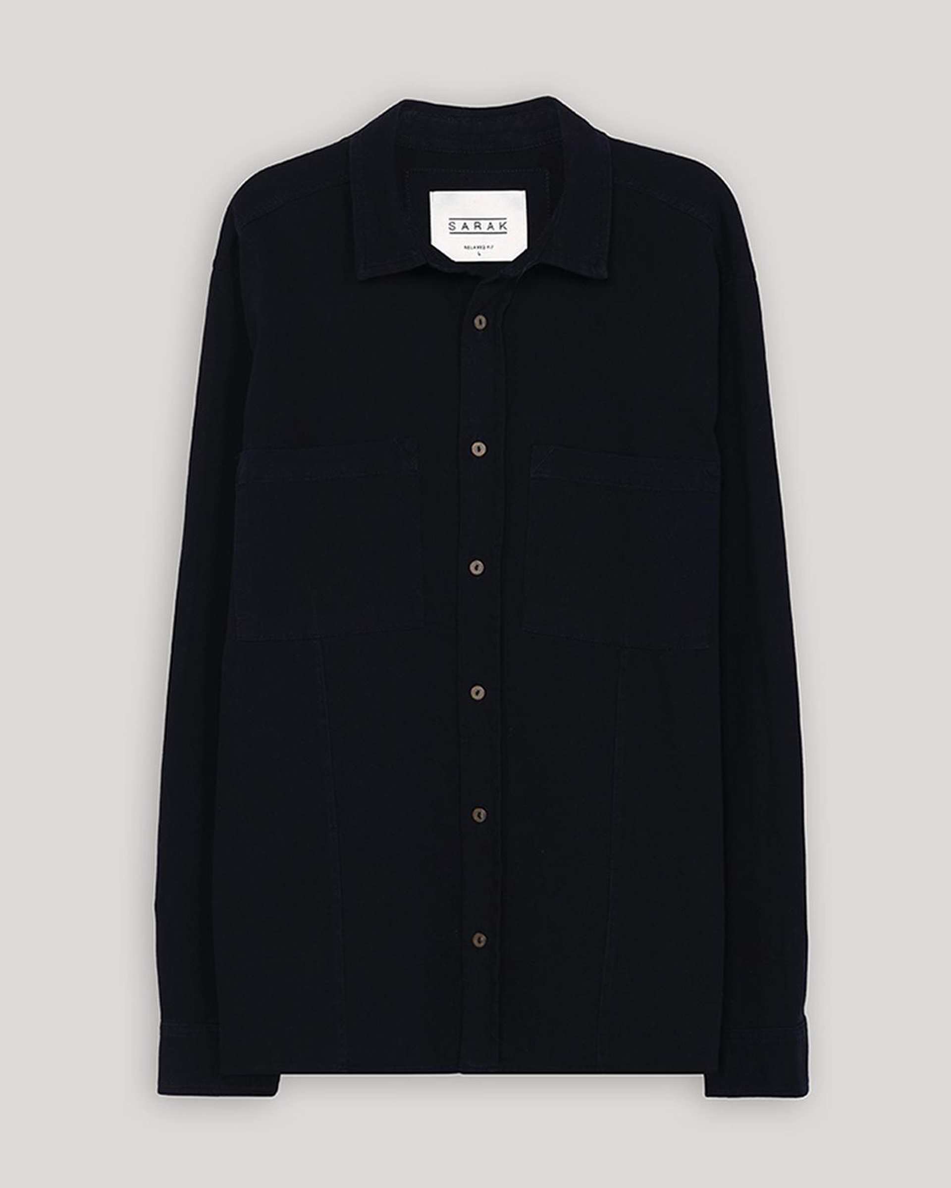پیراهن مردانه دو جیب سرمه ای تیره سارک Sarak مدل 4700