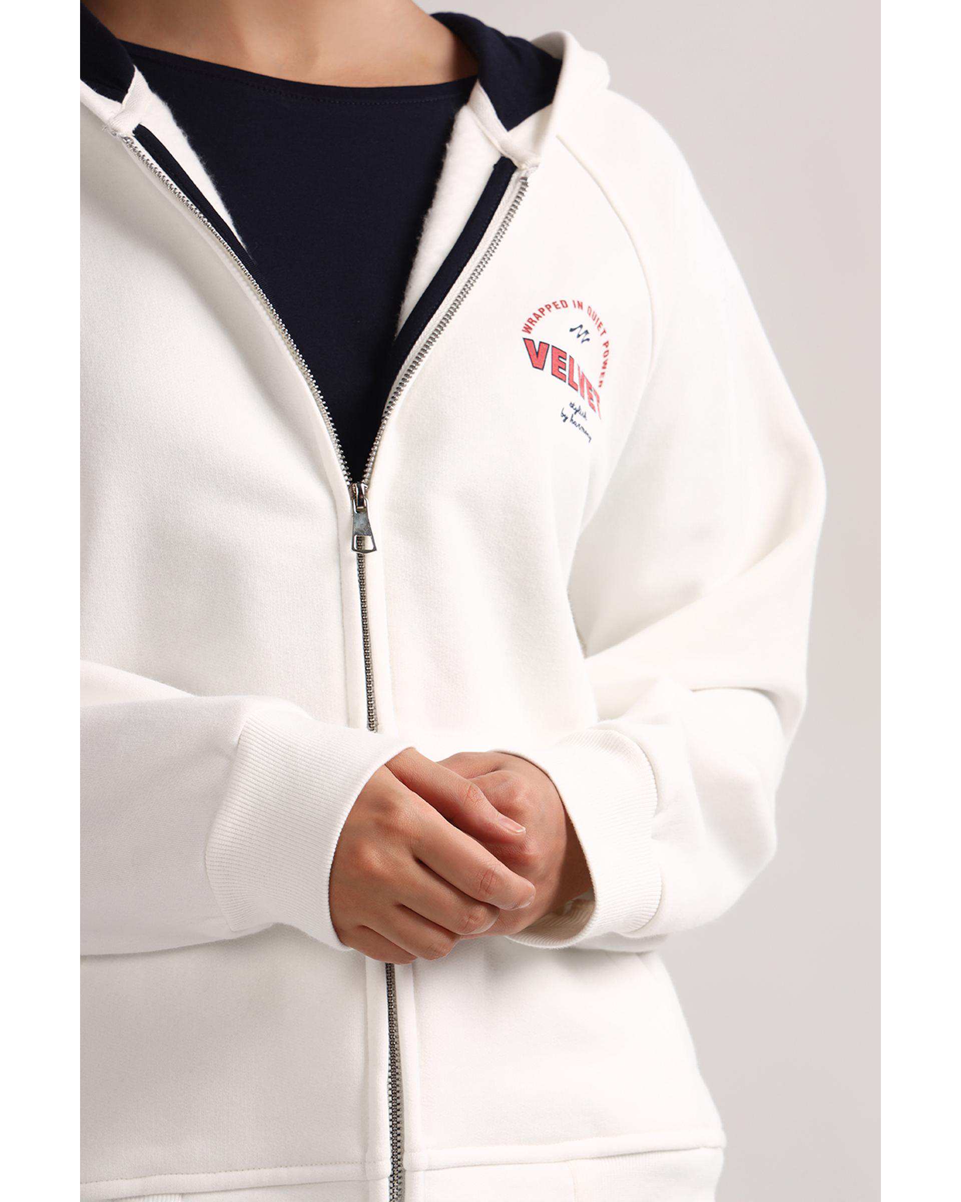 سویشرت زنانه اسپرت سفید سارک Sarak مدل 5026