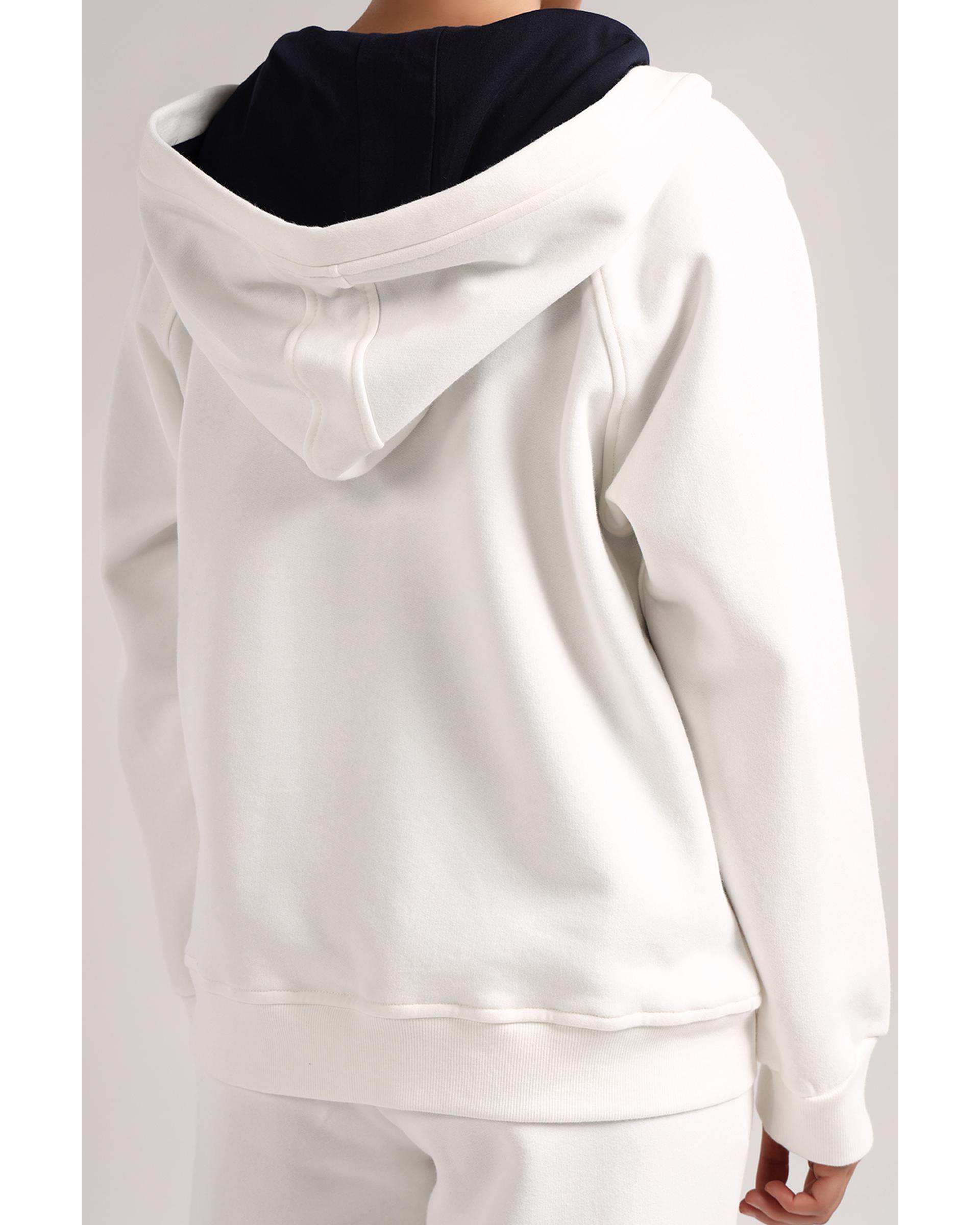 سویشرت زنانه اسپرت سفید سارک Sarak مدل 5026