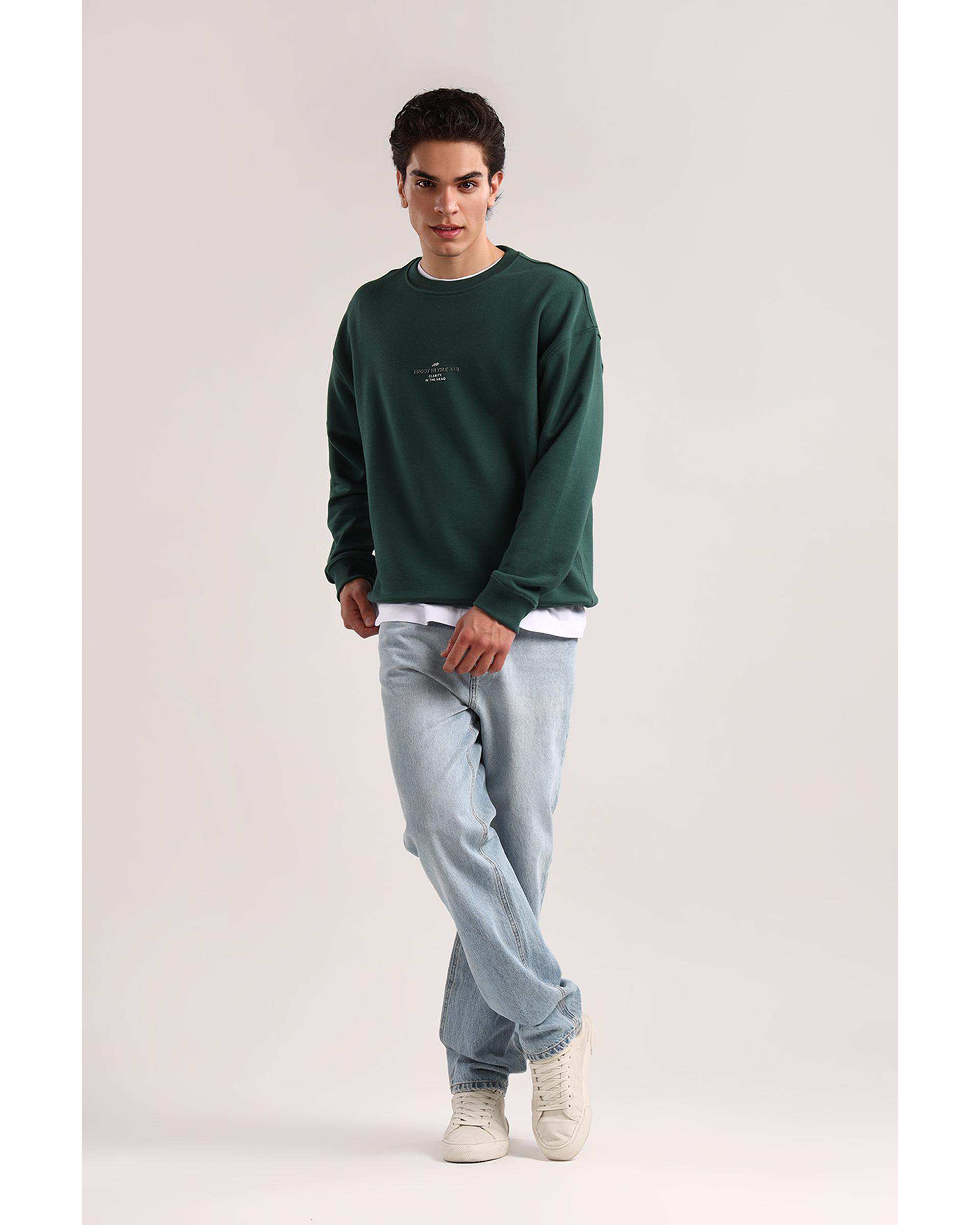 سویشرت مردانه اسپرت سبز یشمی سارک Sarak مدل 5040