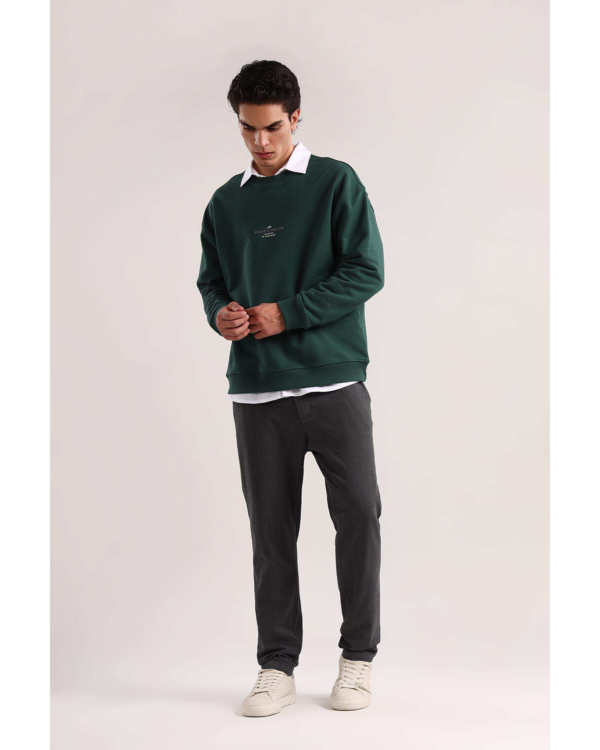 سویشرت مردانه اسپرت سبز یشمی سارک Sarak مدل 5040