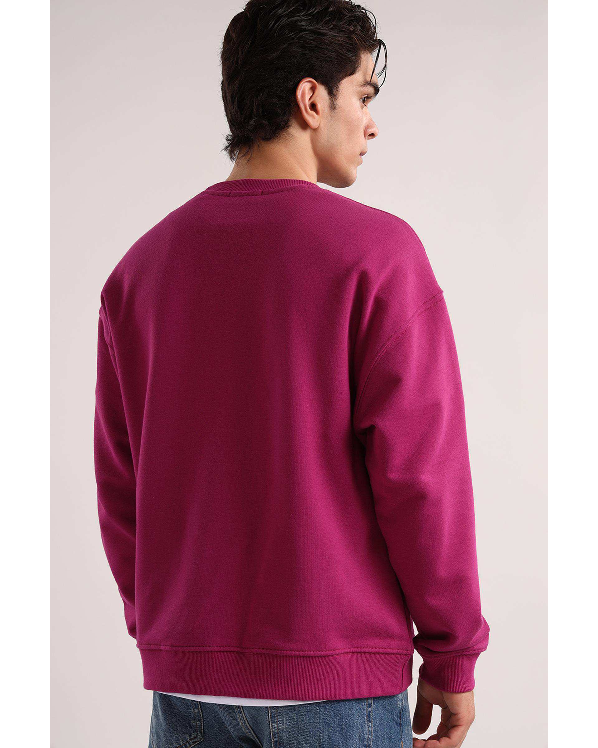 سویشرت مردانه اسپرت سرخابی سارک Sarak مدل 5040