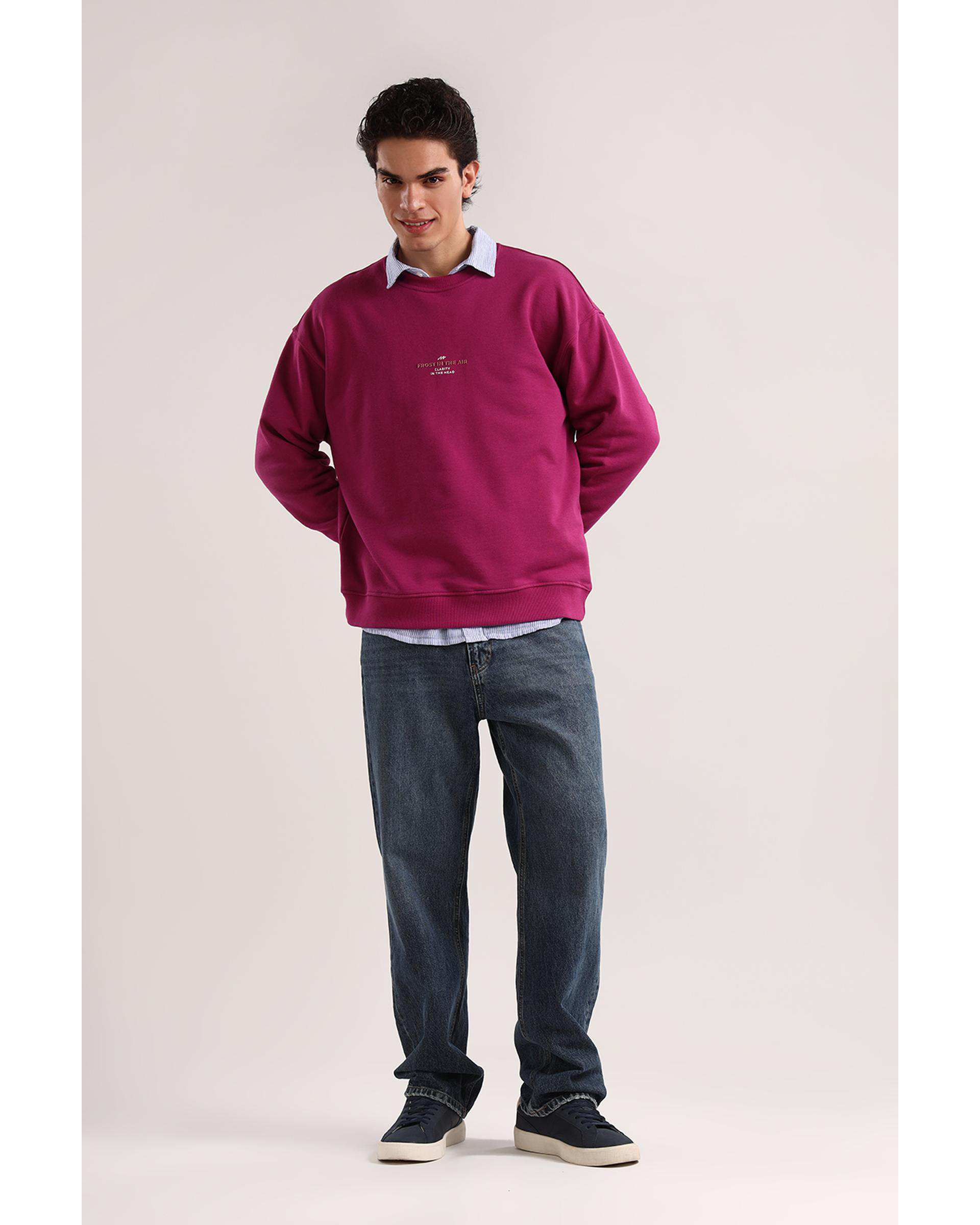 سویشرت مردانه اسپرت سرخابی سارک Sarak مدل 5040