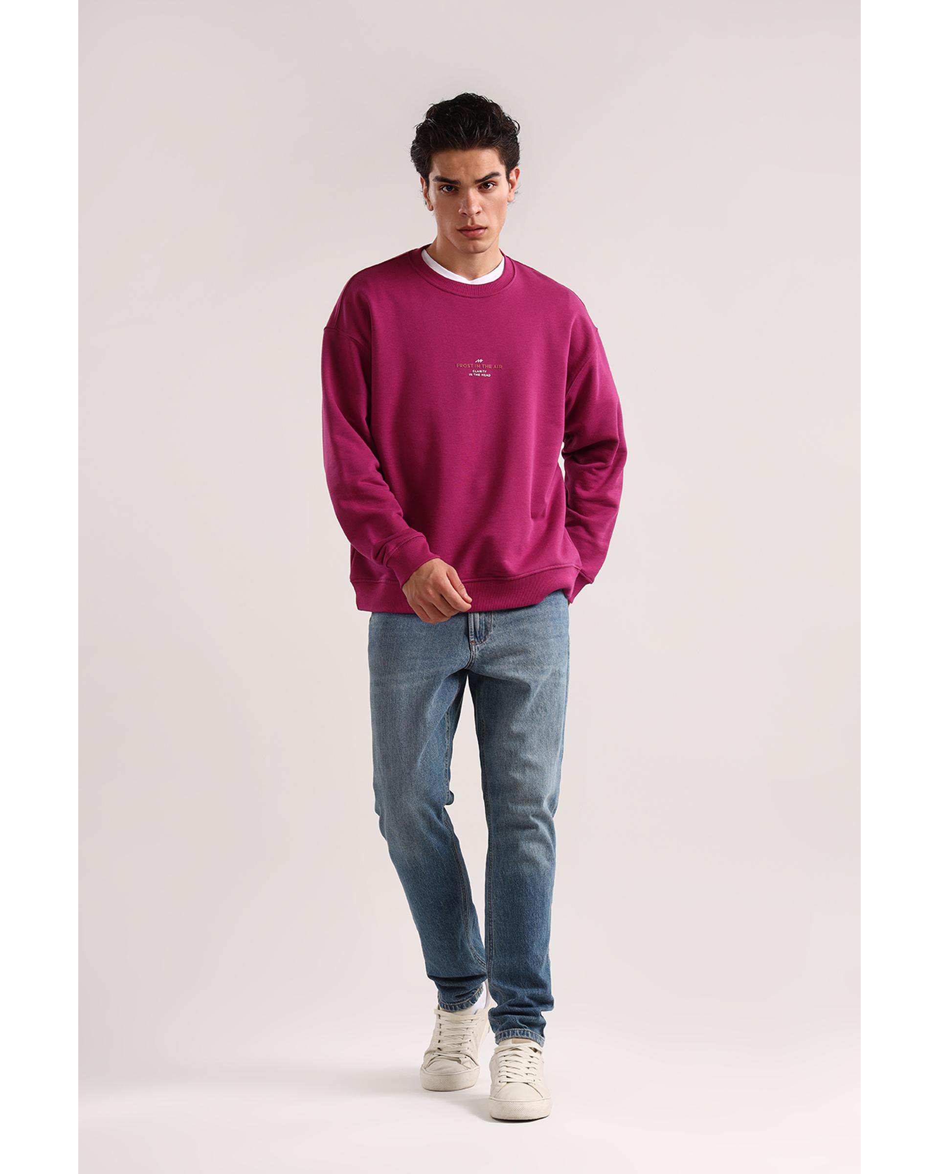 سویشرت مردانه اسپرت سرخابی سارک Sarak مدل 5040