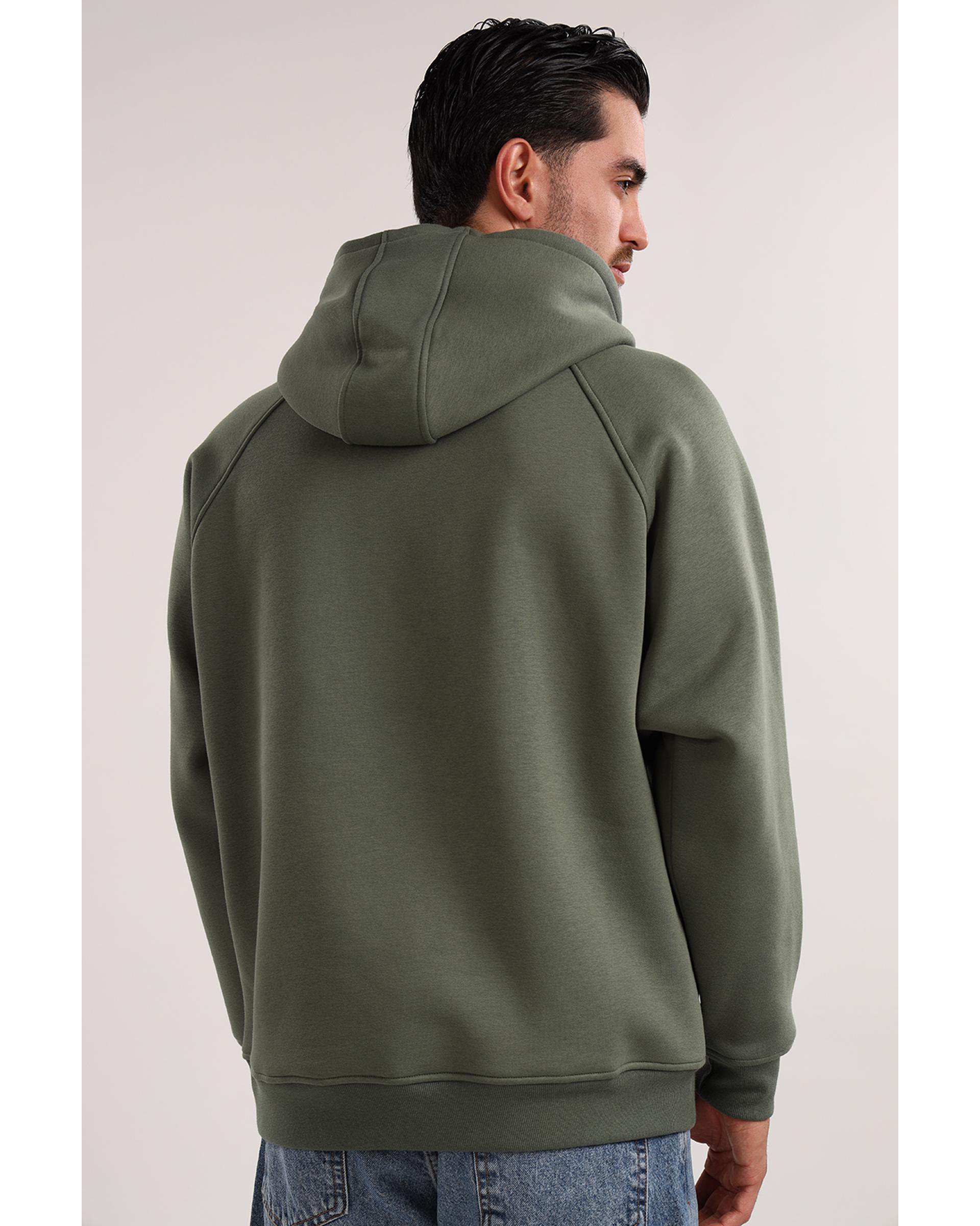 هودی مردانه طرح دار سبز سارک Sarak مدل 5023