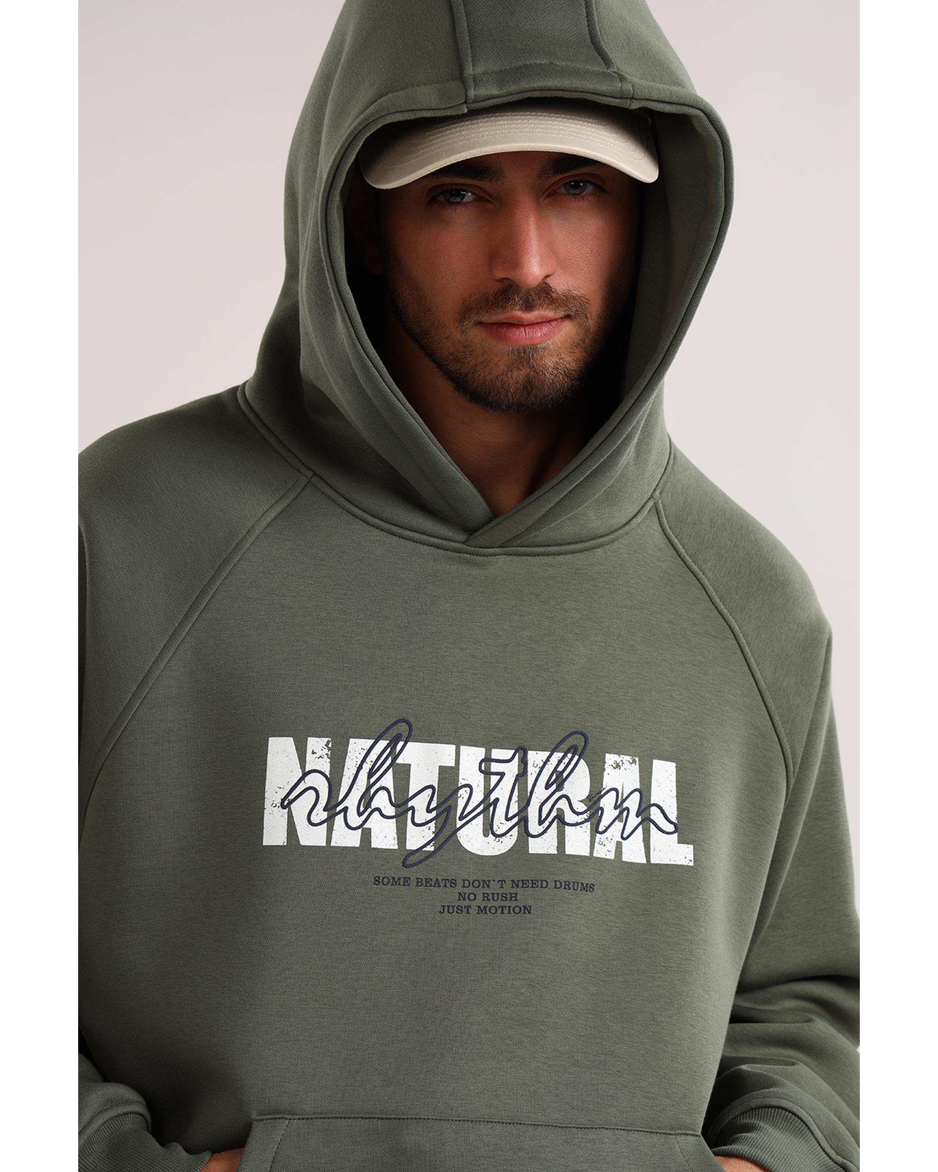 هودی مردانه طرح دار سبز سارک Sarak مدل 5023