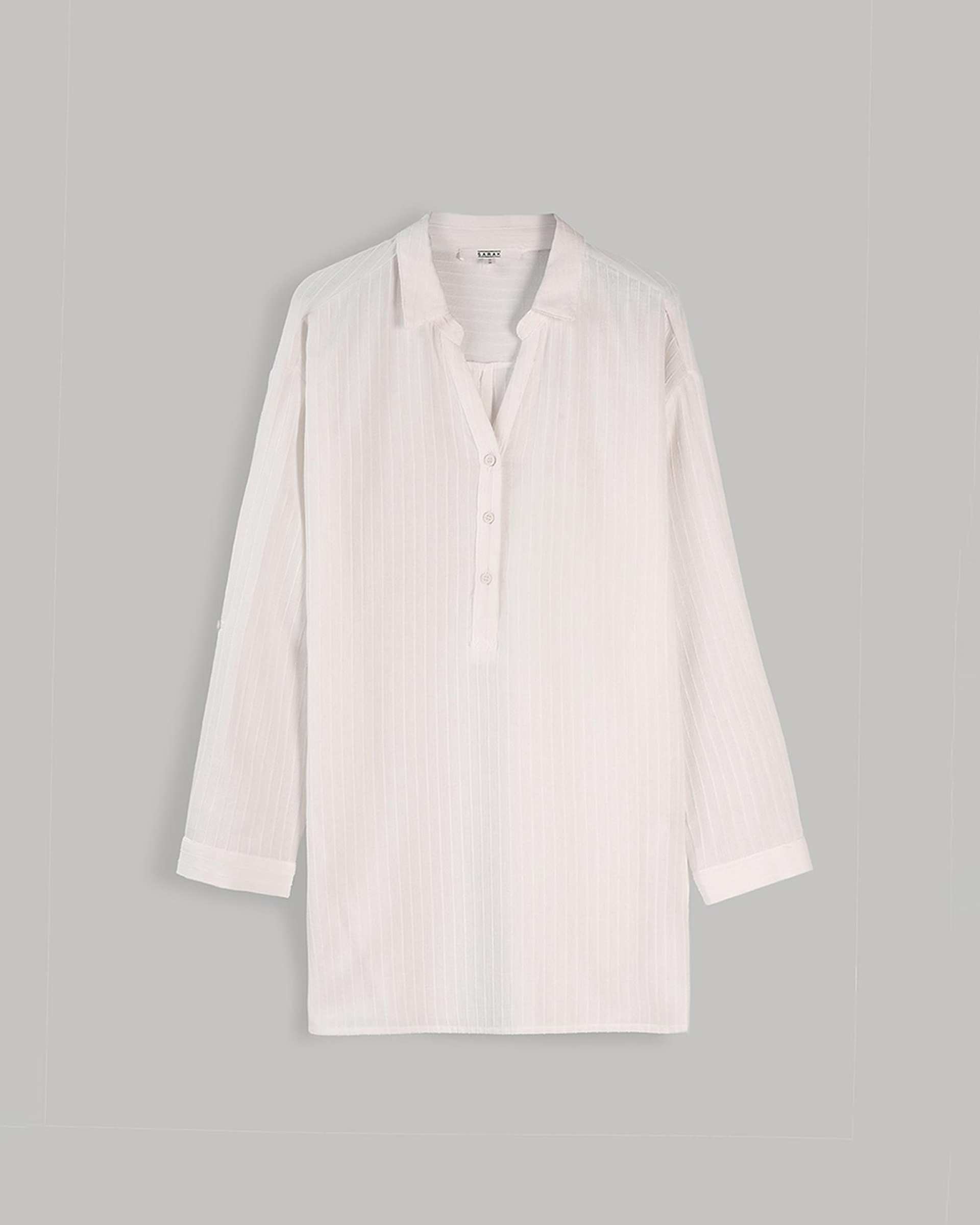 بلوز زنانه سه دکمه سفید سارک Sarak مدل 4322