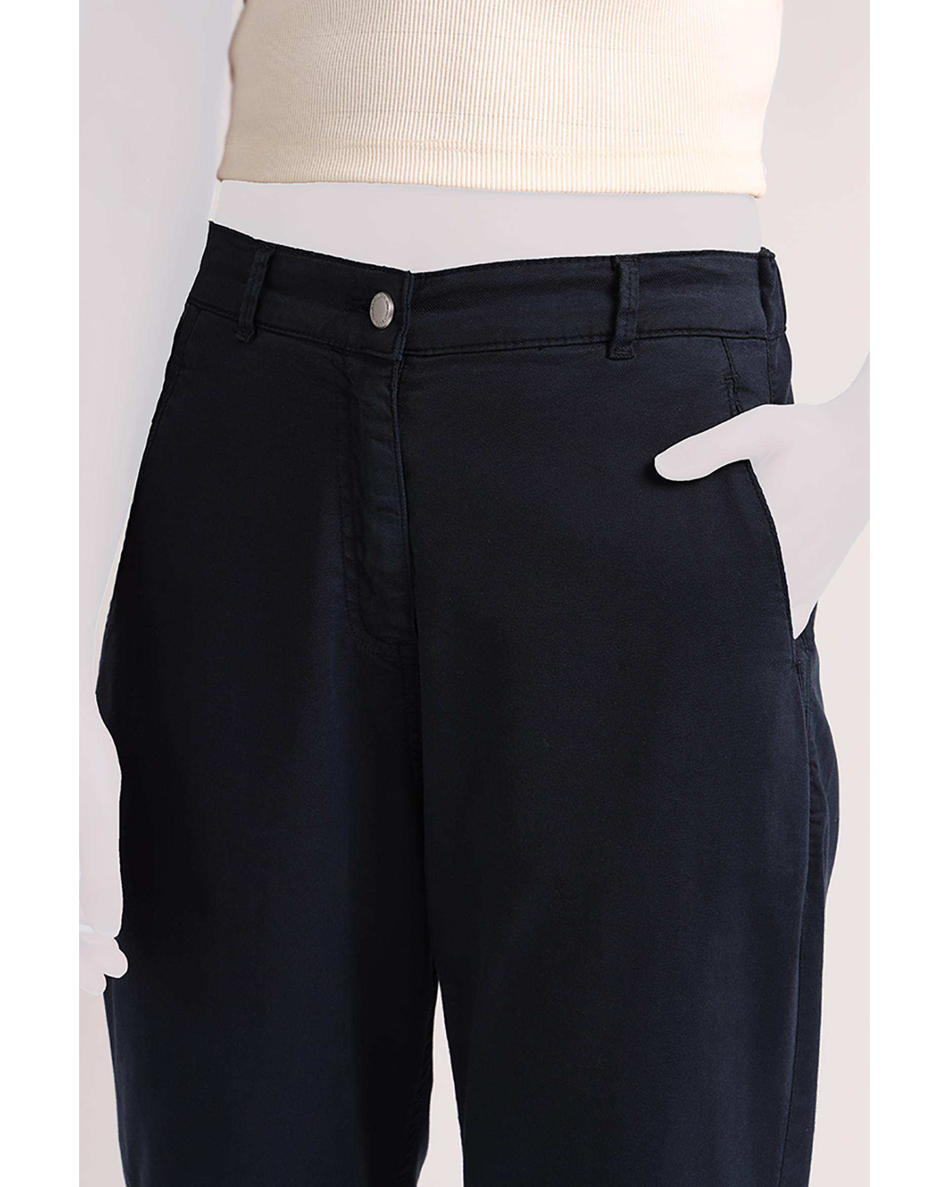 شلوار زنانه مام فیت سرمه ای سارک Sarak مدل 4704