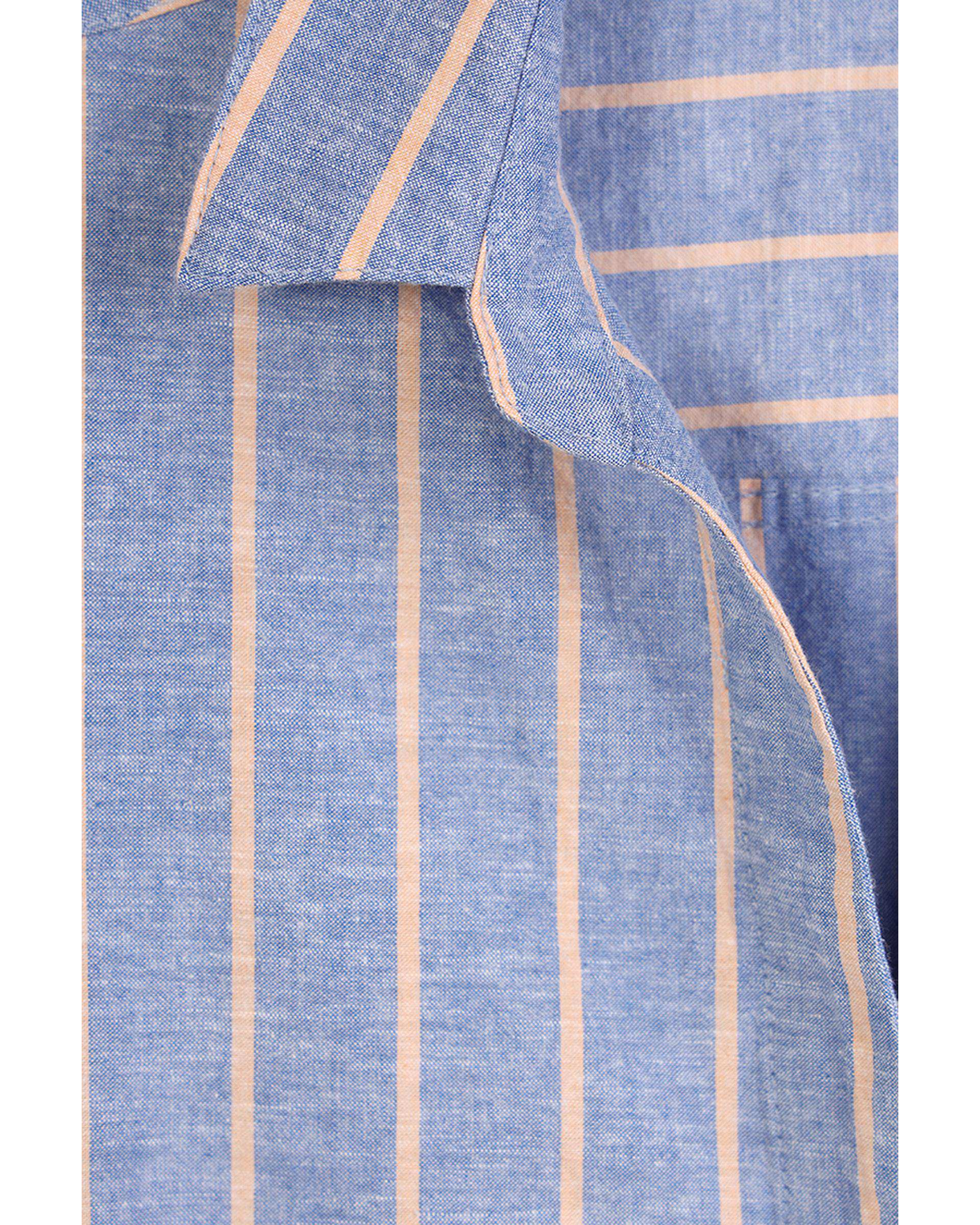 شومیز زنانه راه راه آبی نارنجی سارک Sarak مدل 4855