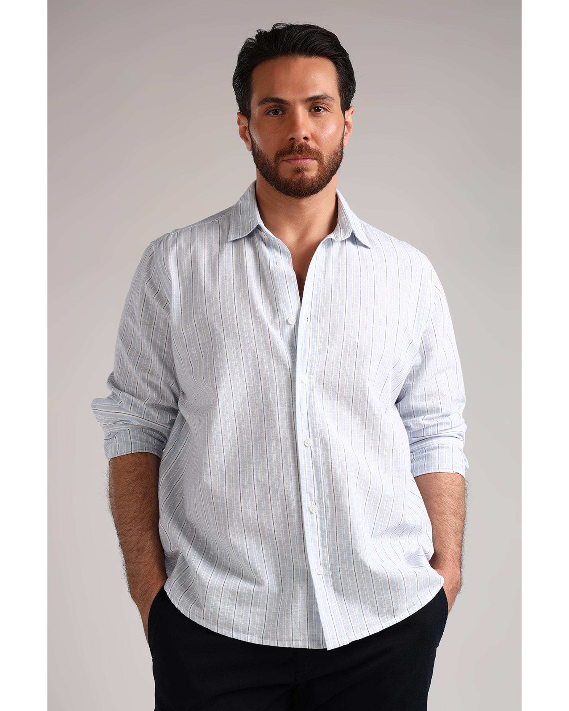 پیراهن مردانه اسپرت آبی سارک Sarak مدل 4614