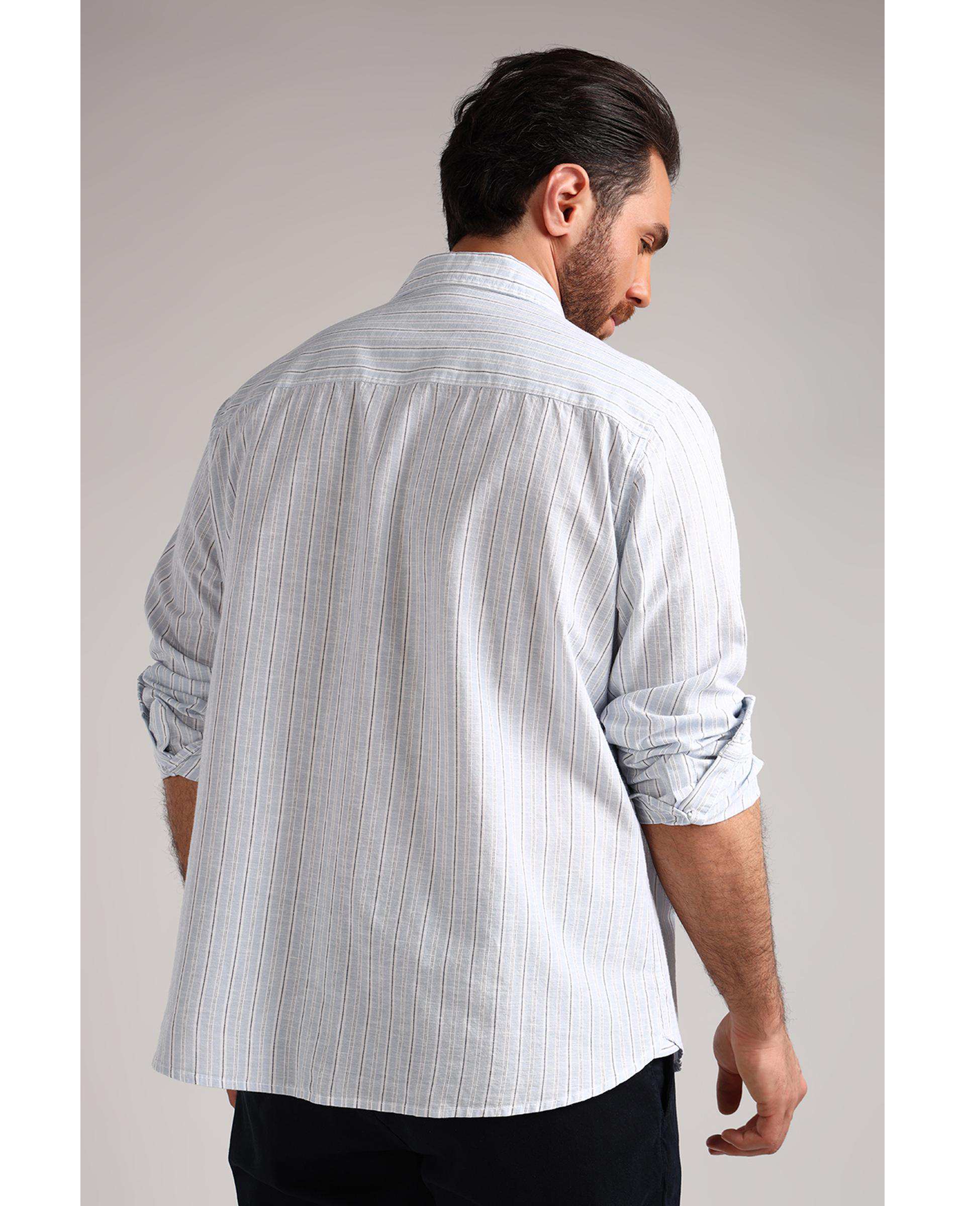 پیراهن مردانه اسپرت آبی سارک Sarak مدل 4614