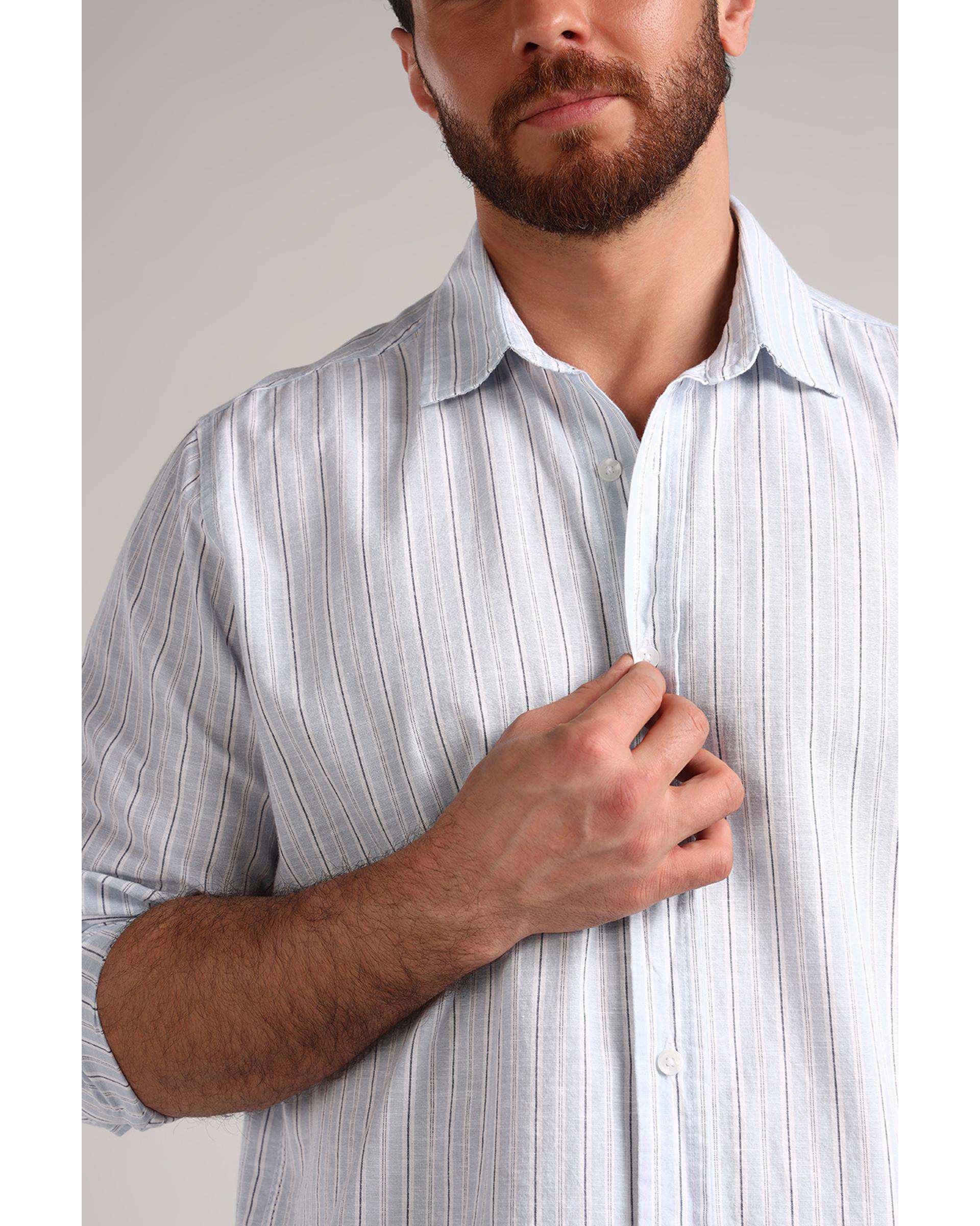 پیراهن مردانه اسپرت آبی سارک Sarak مدل 4614