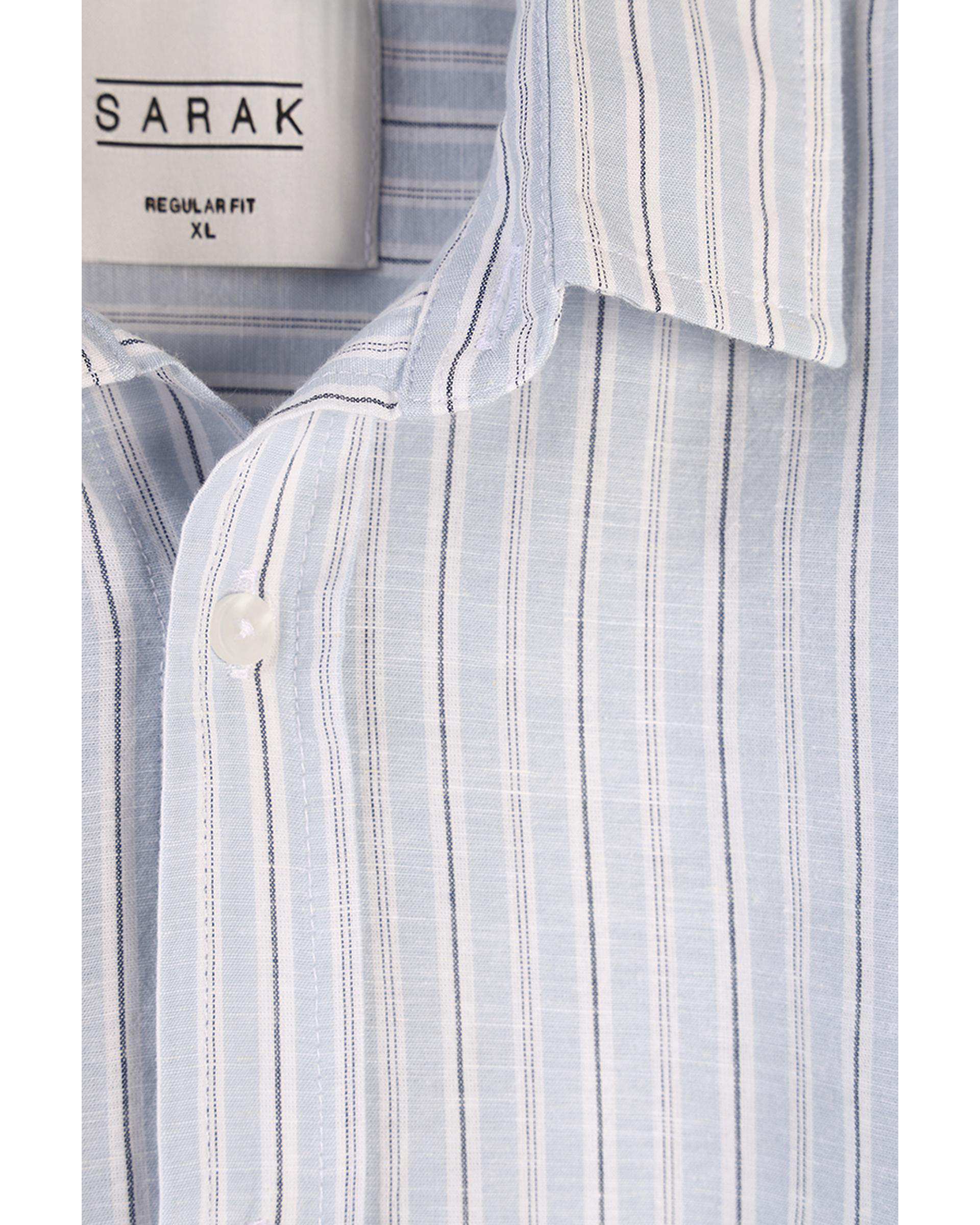 پیراهن مردانه اسپرت آبی سارک Sarak مدل 4614
