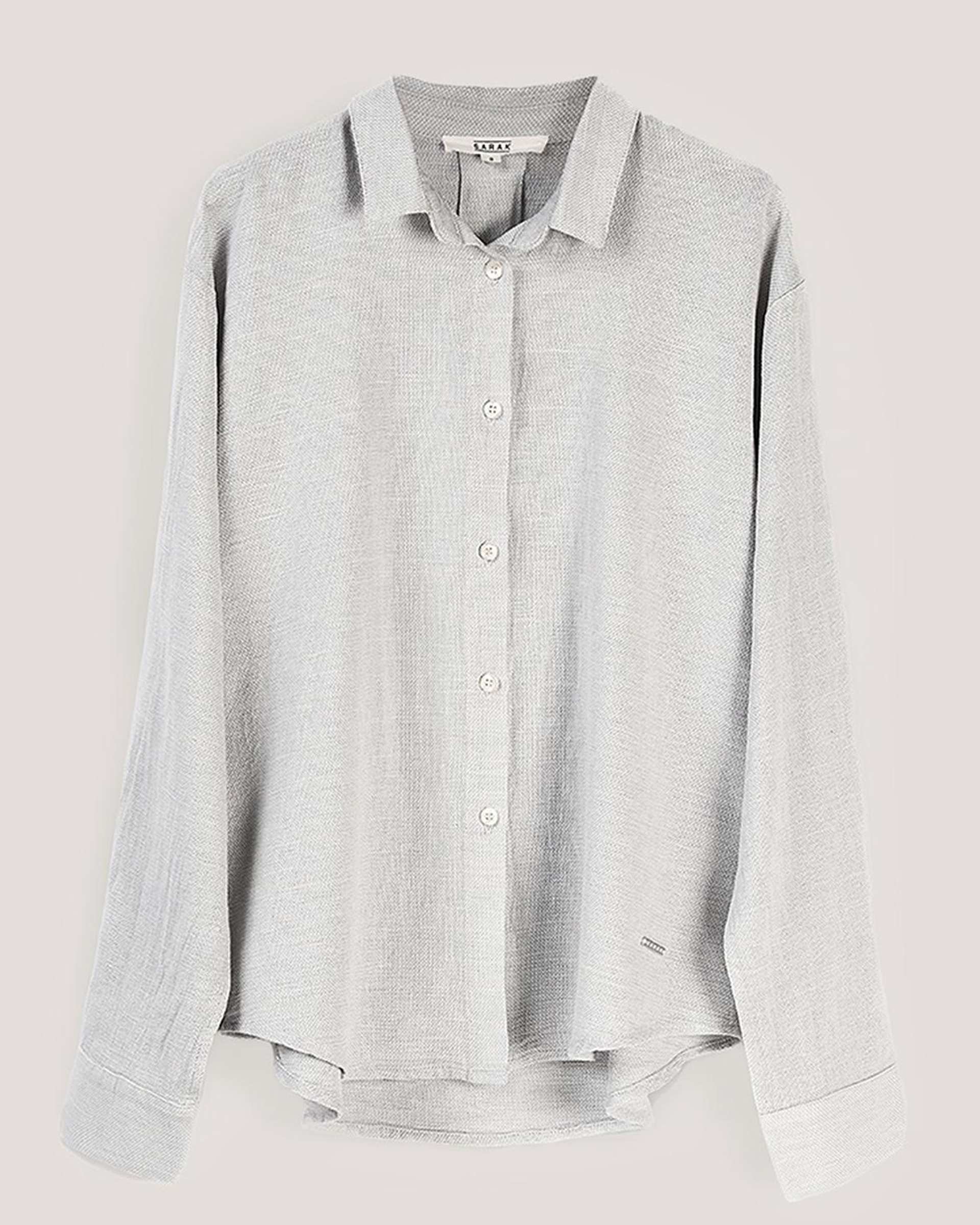 شومیز زنانه پشت پیلی دار آبی طوسی سارک Sarak مدل 4612