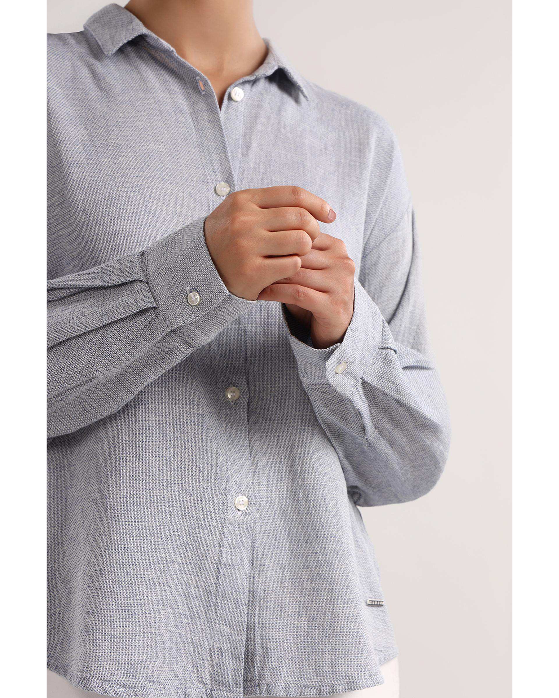 شومیز زنانه پشت پیلی دار آبی سرمه ای سارک Sarak مدل 4612