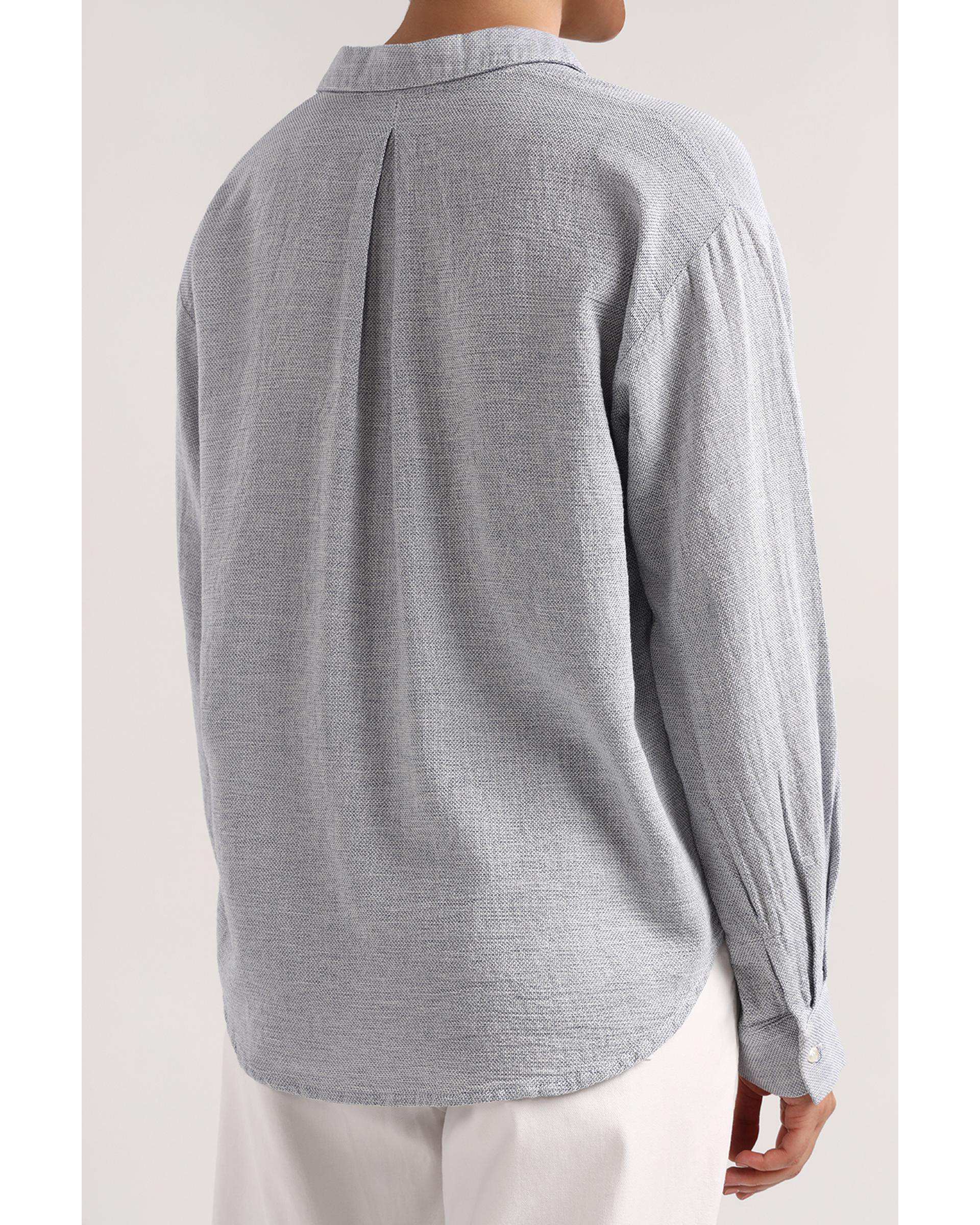 شومیز زنانه پشت پیلی دار آبی سرمه ای سارک Sarak مدل 4612