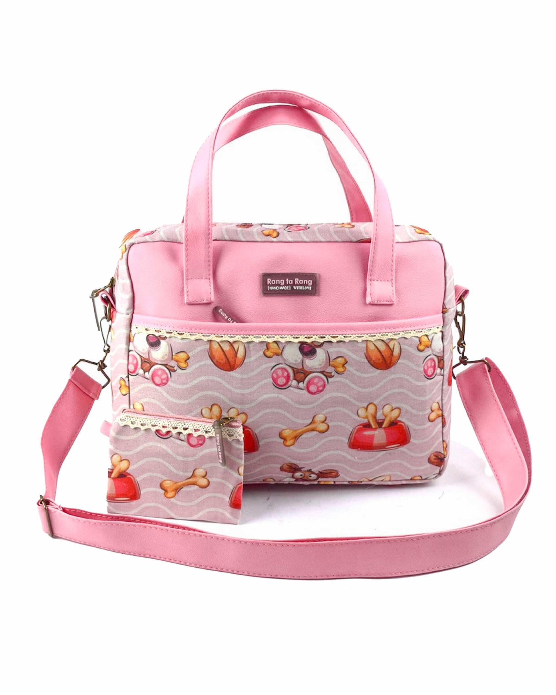 کیف دوشی دخترانه صورتی رنگ تا رنگ Rang Ta Rang کد 106471