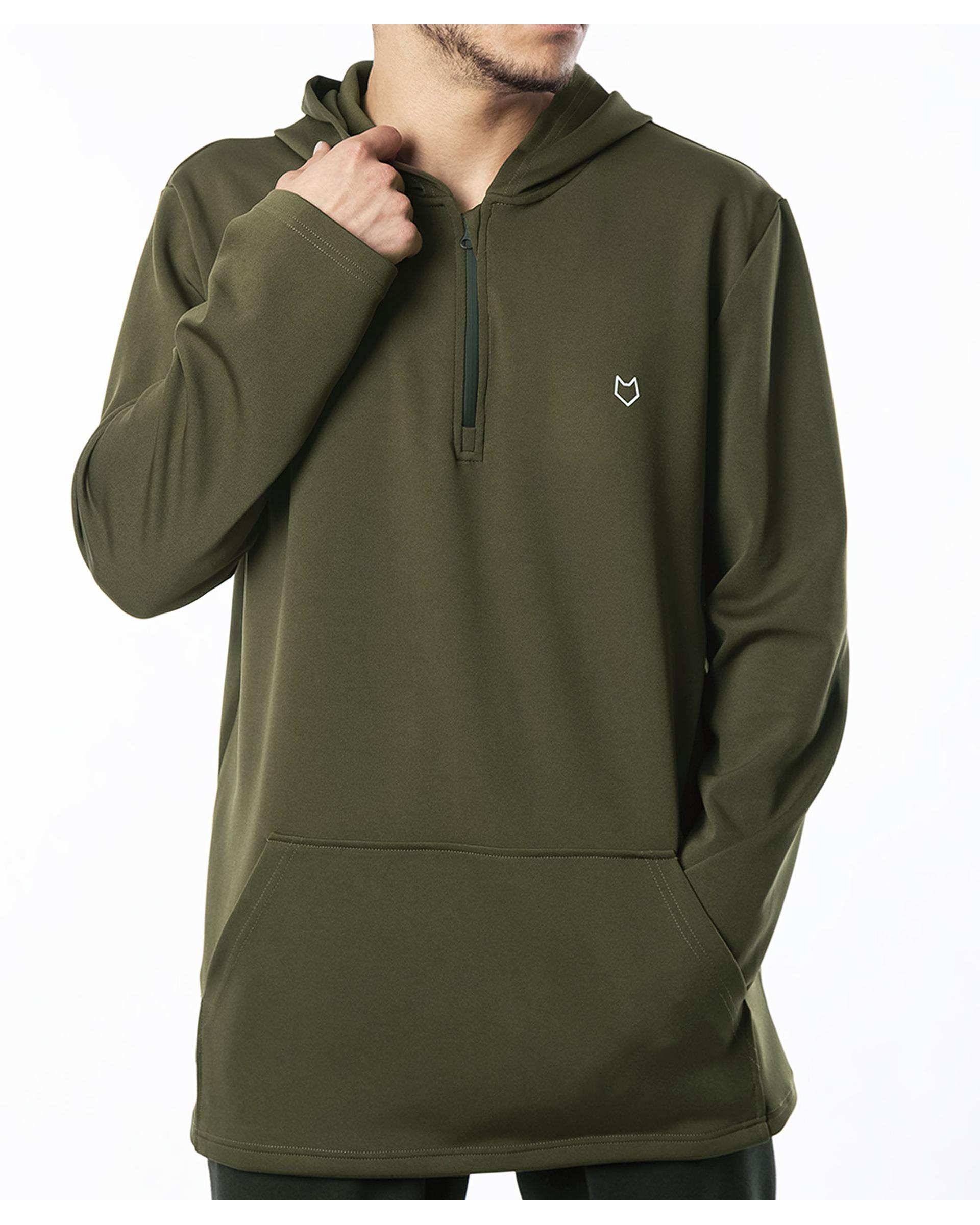 هودی ورزشی مردانه سبز مل اند موژ Mel & Moj کد M08067