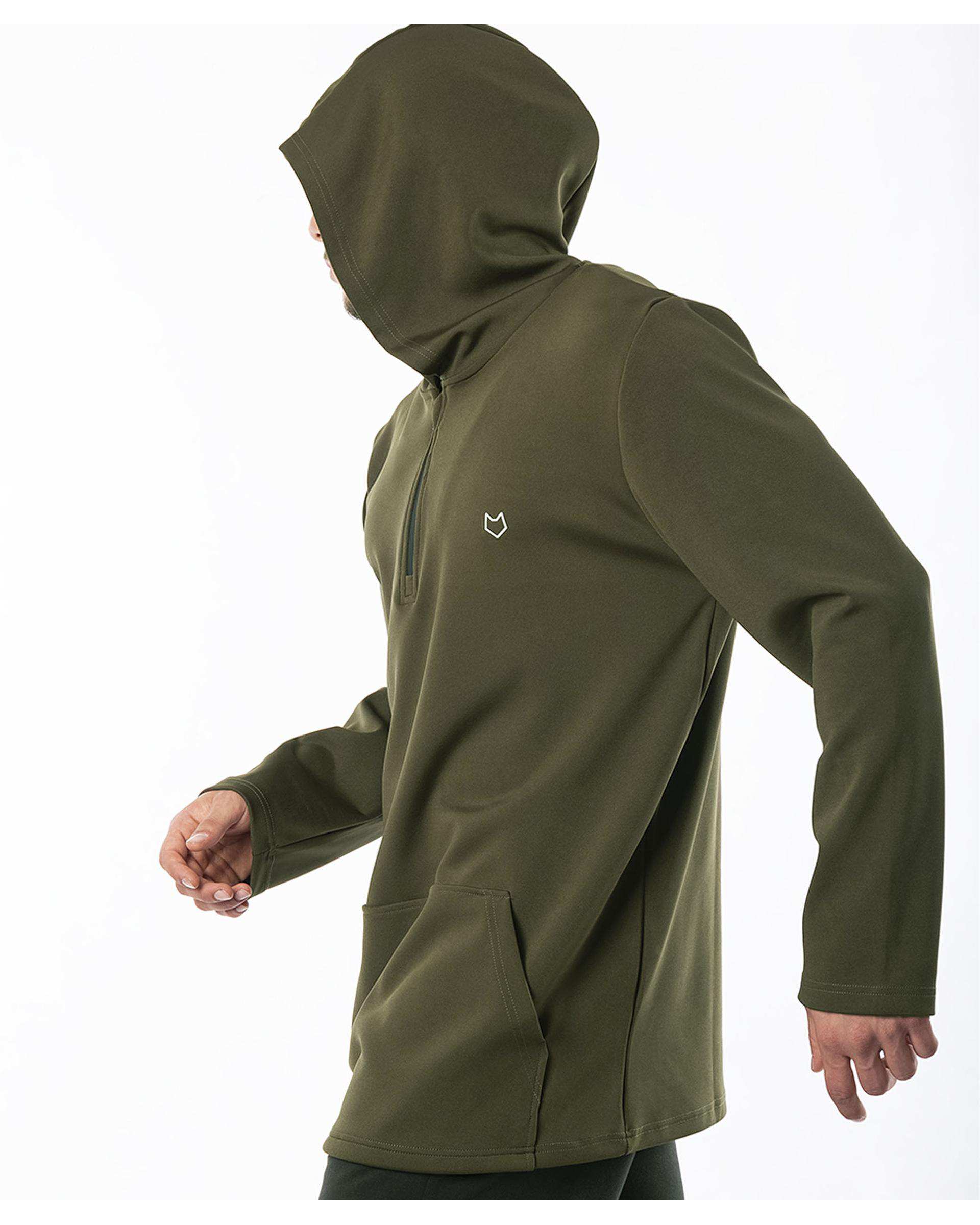 هودی ورزشی مردانه سبز مل اند موژ Mel & Moj کد M08067