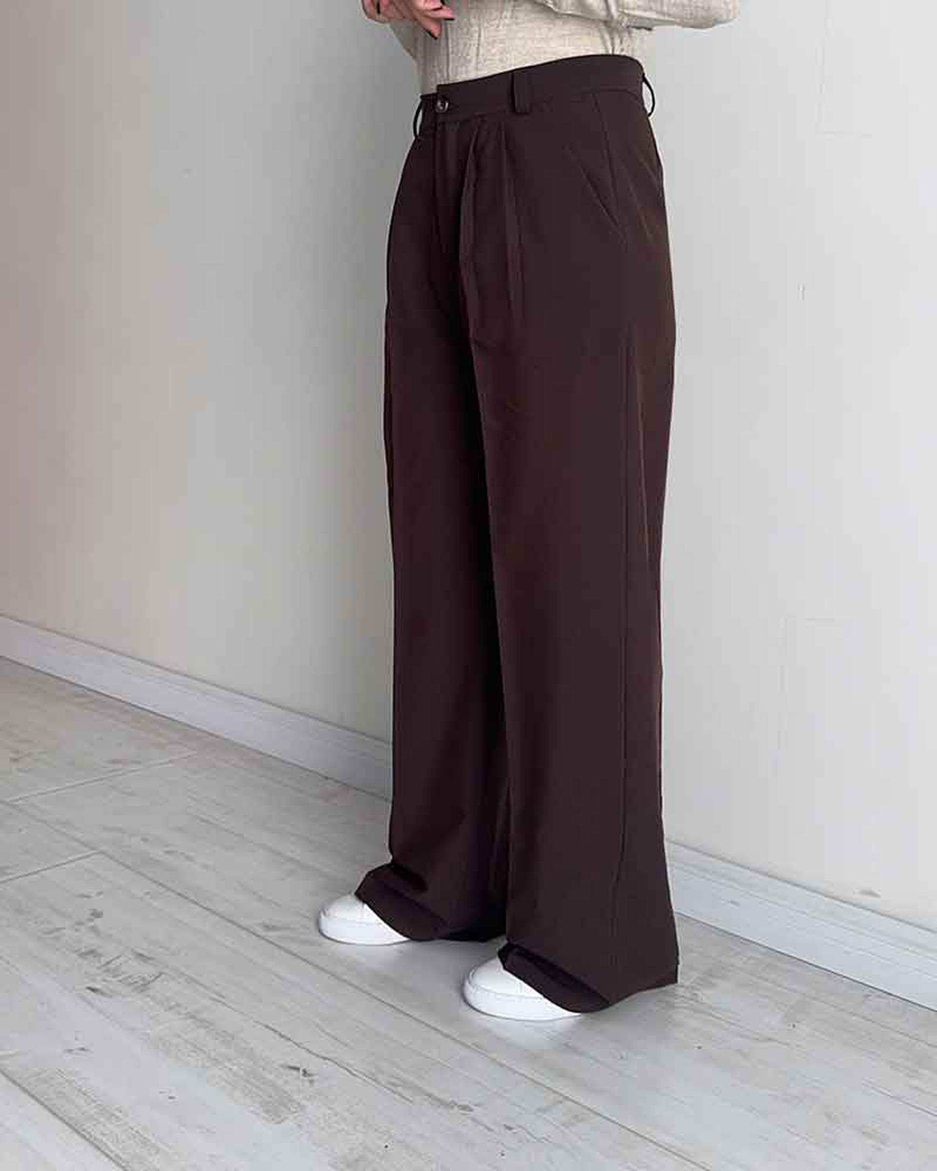 شلوار زنانه قهوه ای آماهی Amahi مدل Velora کد AA107