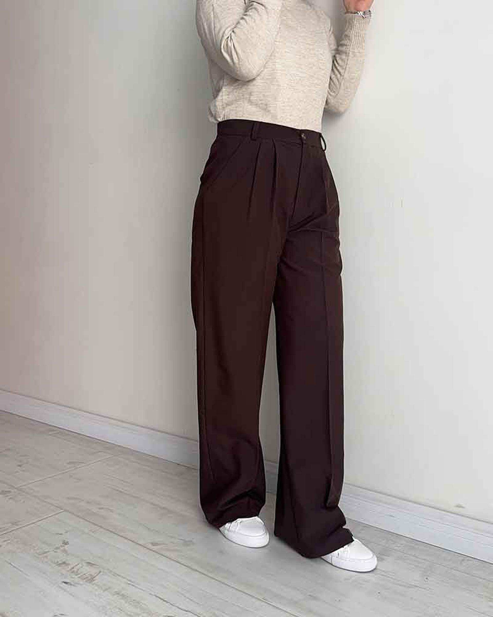 شلوار زنانه قهوه ای آماهی Amahi مدل Velora کد AA107