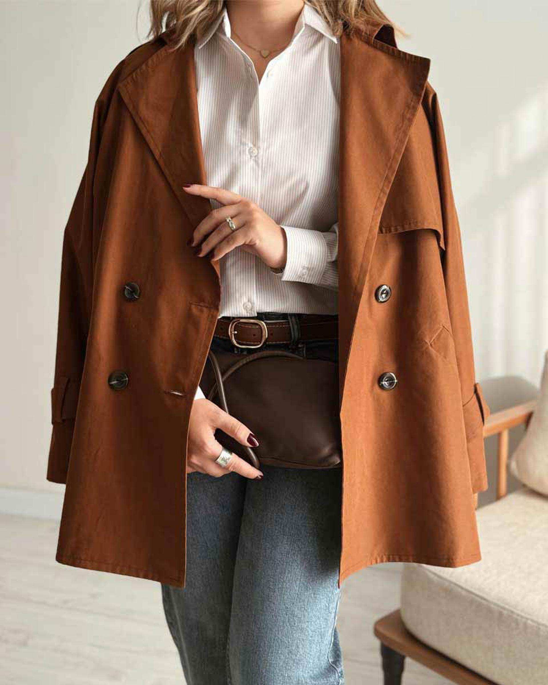 شومیز زنانه کرم راه راه آماهی Amahi مدل way کد AA109