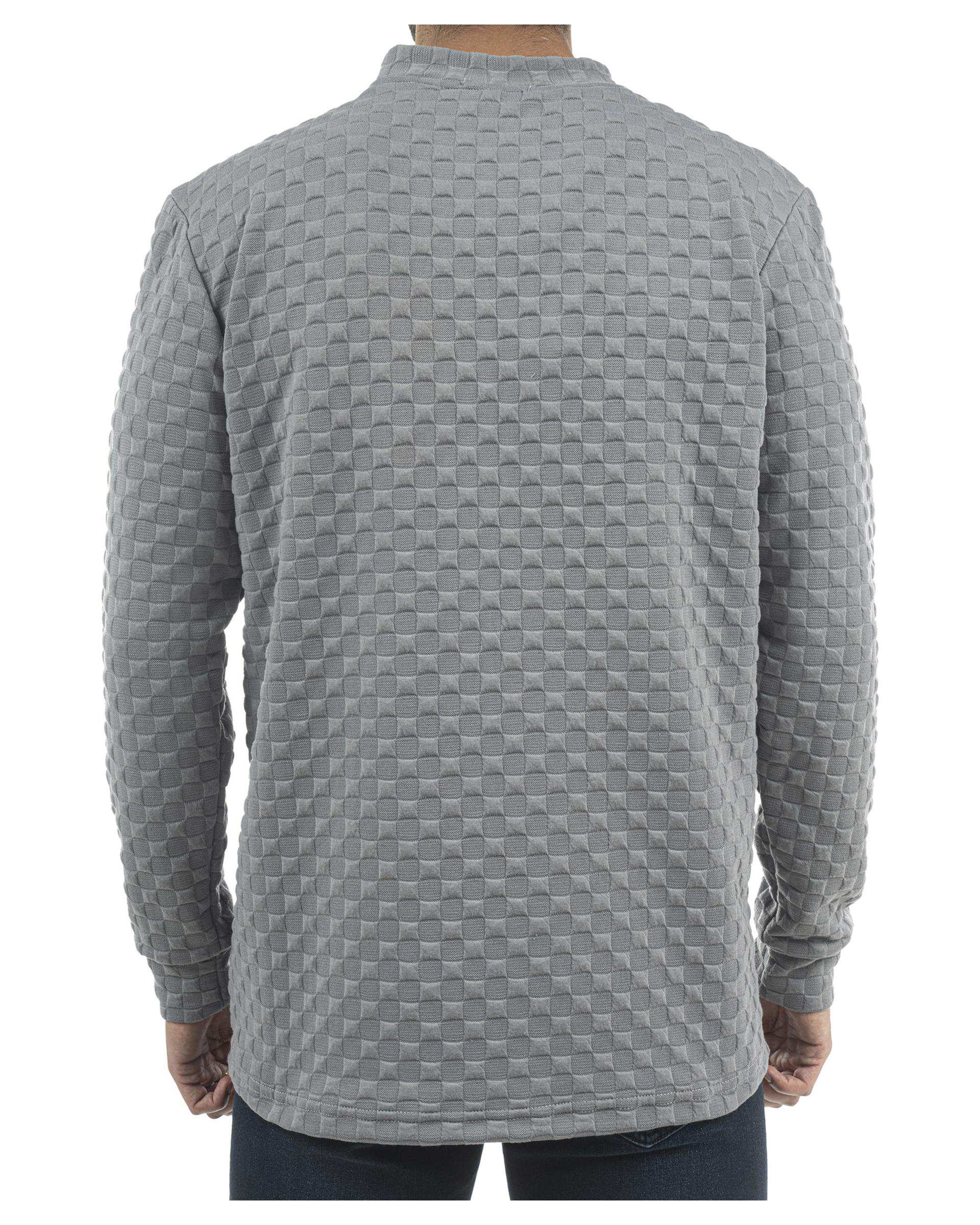 بلوز مردانه نیم زیپ طوسی لیوایرن Lioiren مدل am-lio-1010016