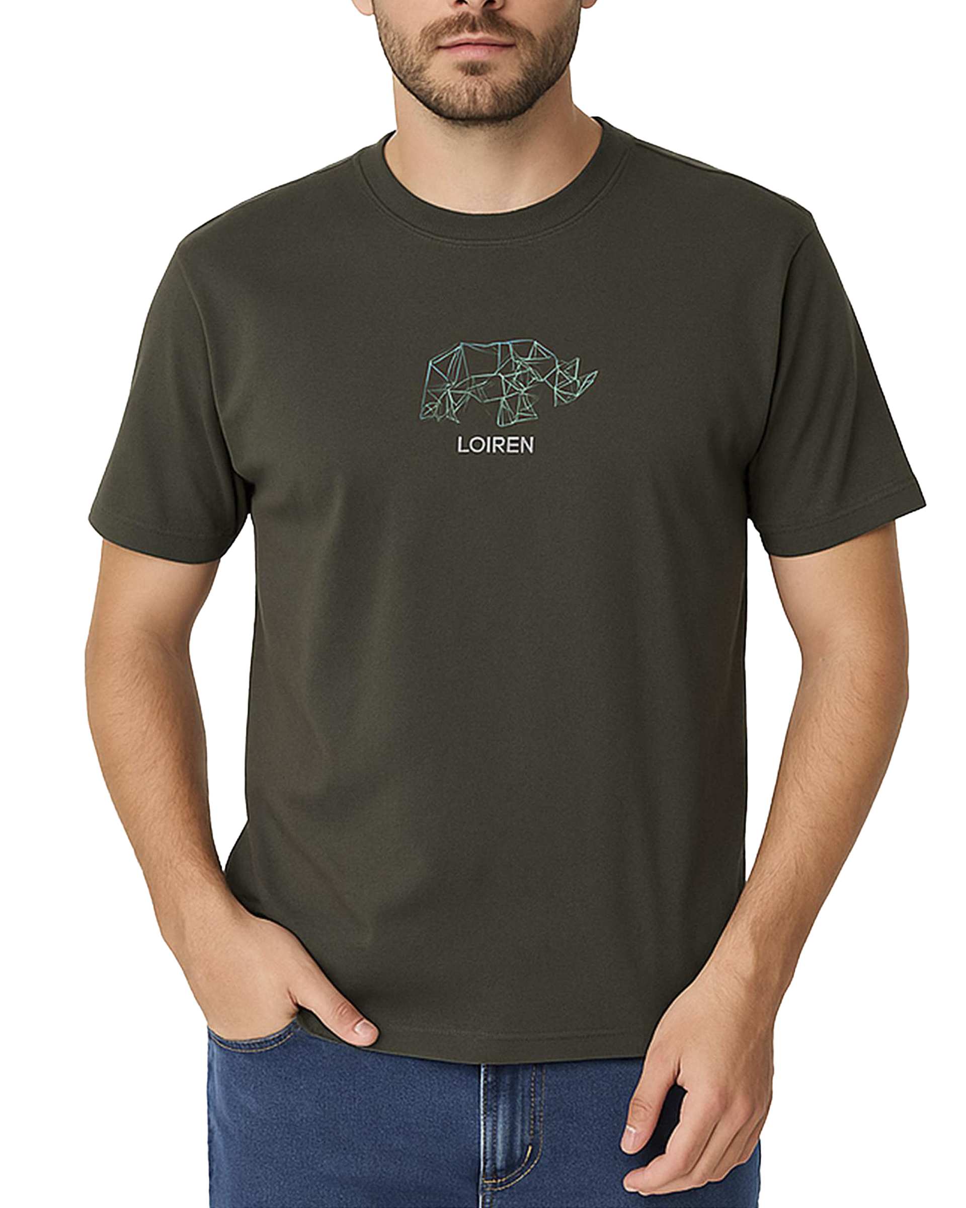 تی شرت مردانه سبز ارتشی لیوایرن Lioiren مدل am-lio-1050115