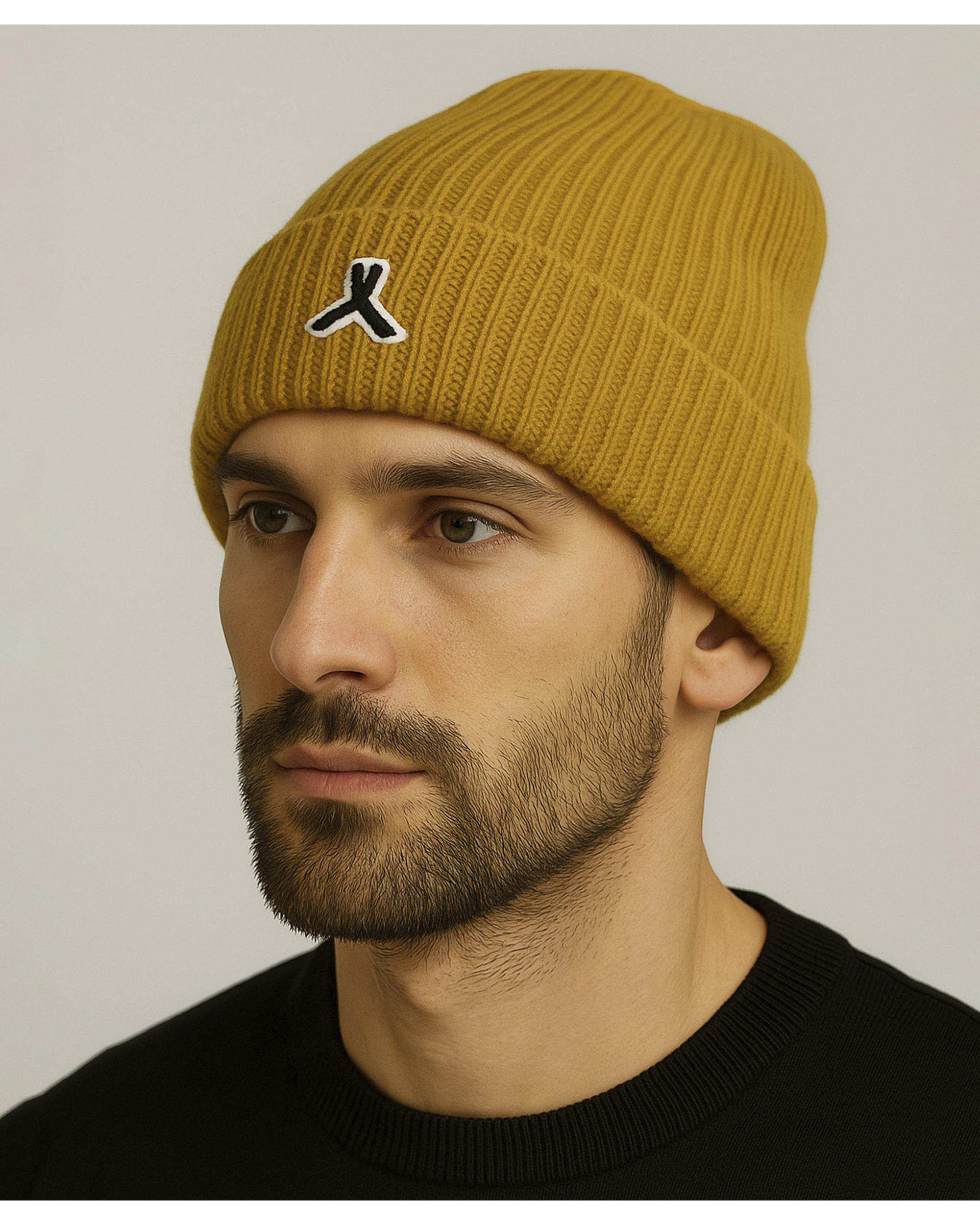 کلاه بافت خردلی مل اند موژ Mel & Moj کد U09083