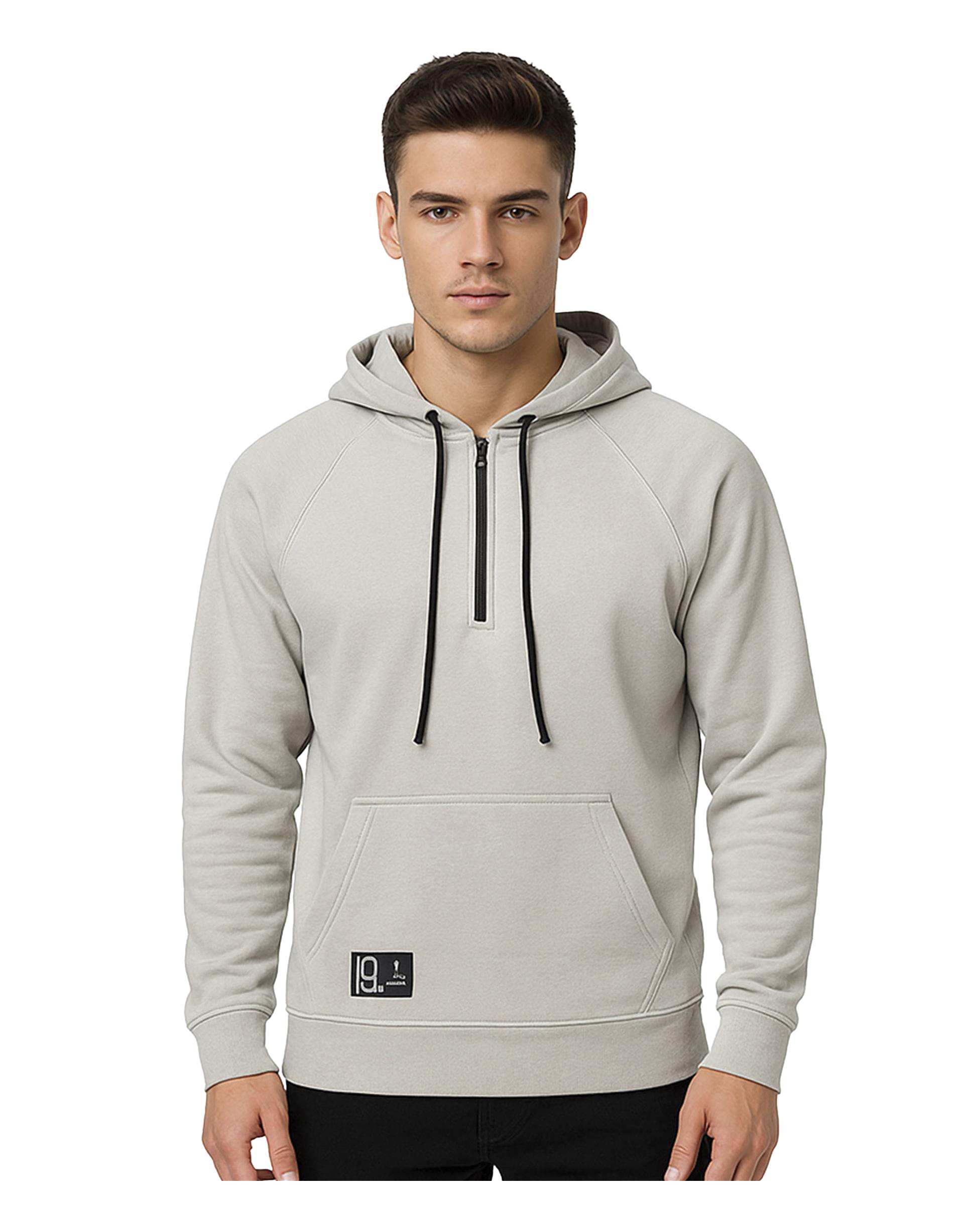 هودی ورزشی مردانه طوسی روشن مل اند موژ Mel & Moj کد M09096