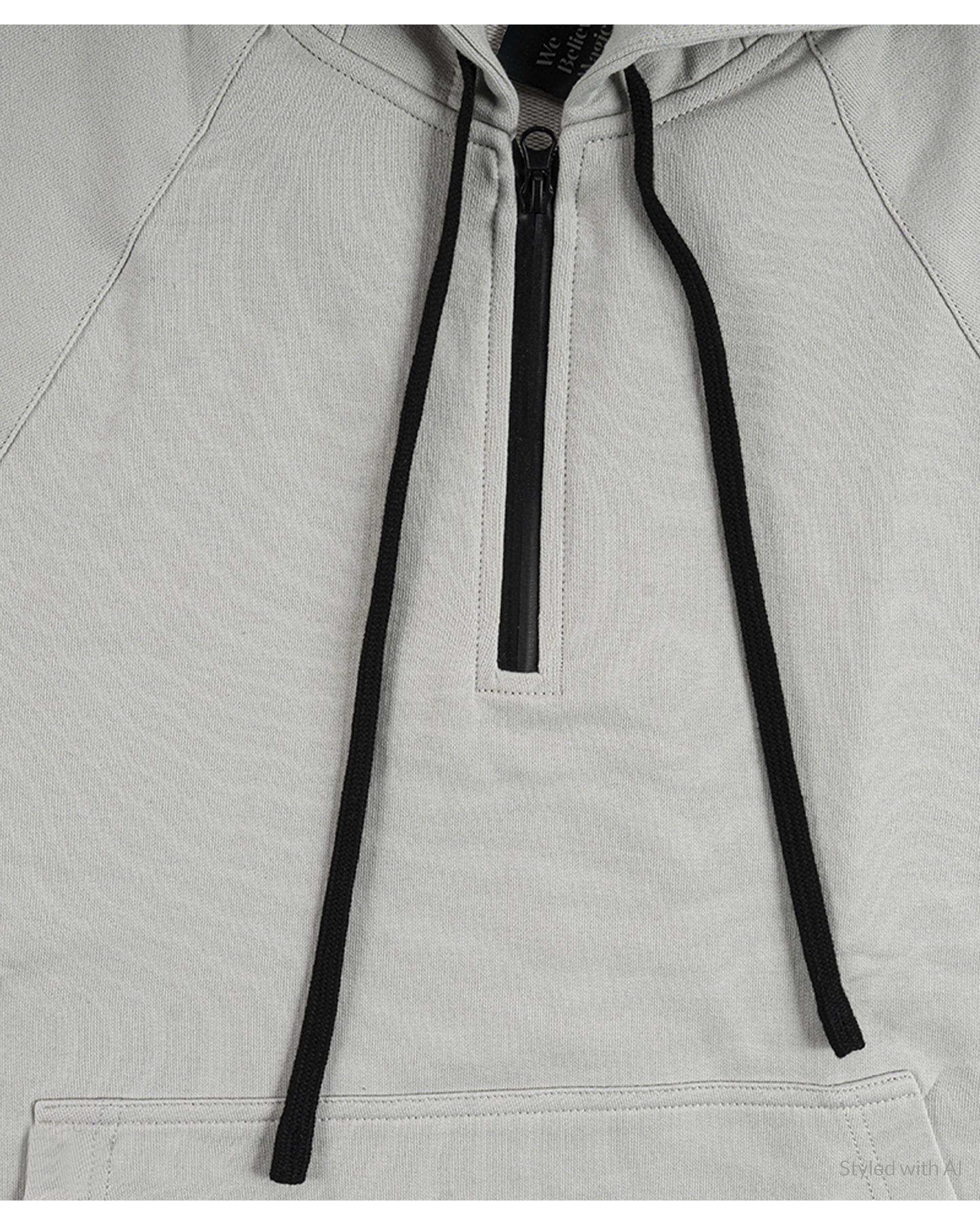 هودی ورزشی مردانه طوسی روشن مل اند موژ Mel & Moj کد M09096