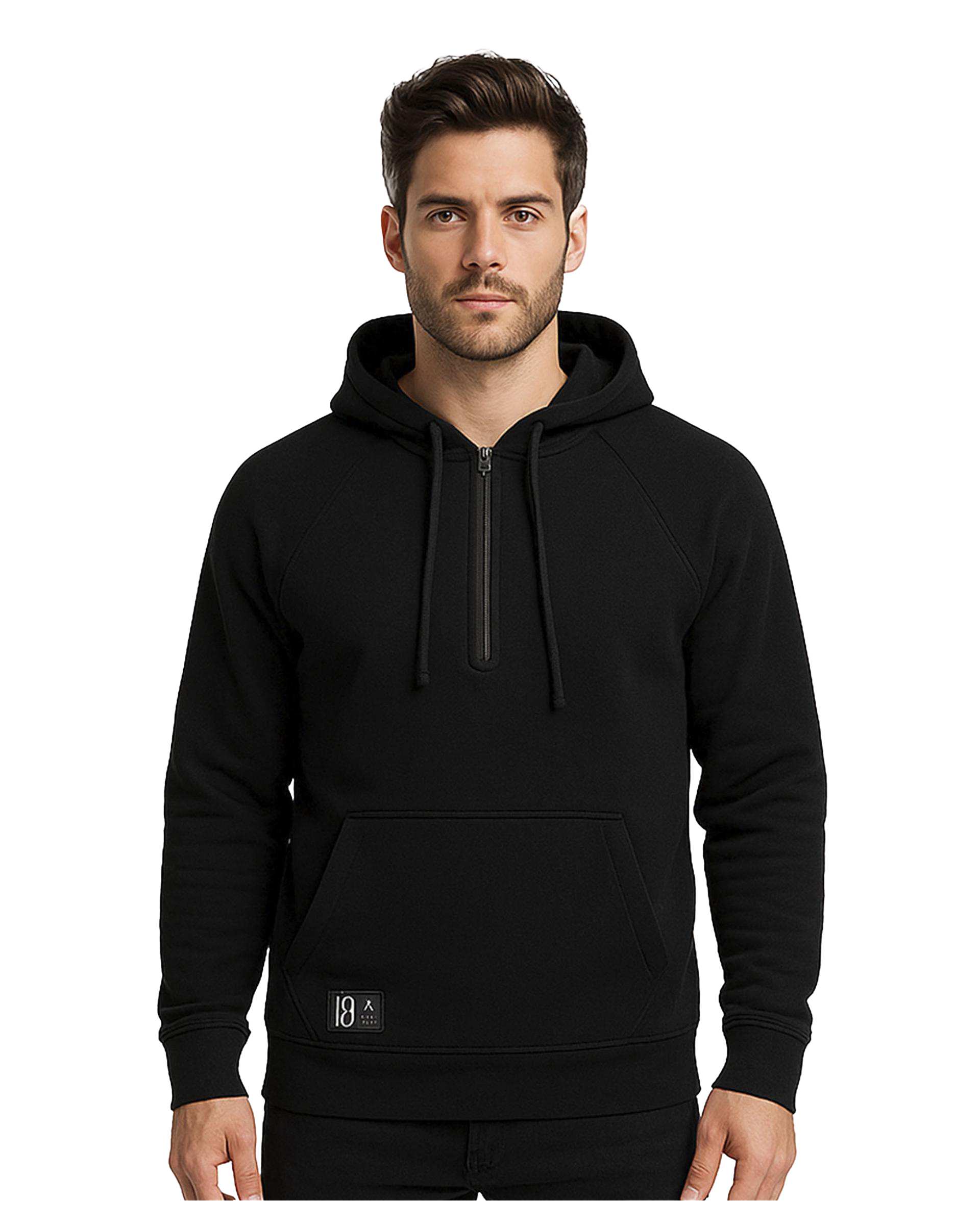 هودی ورزشی مردانه مشکی مل اند موژ Mel & Moj کد M09096