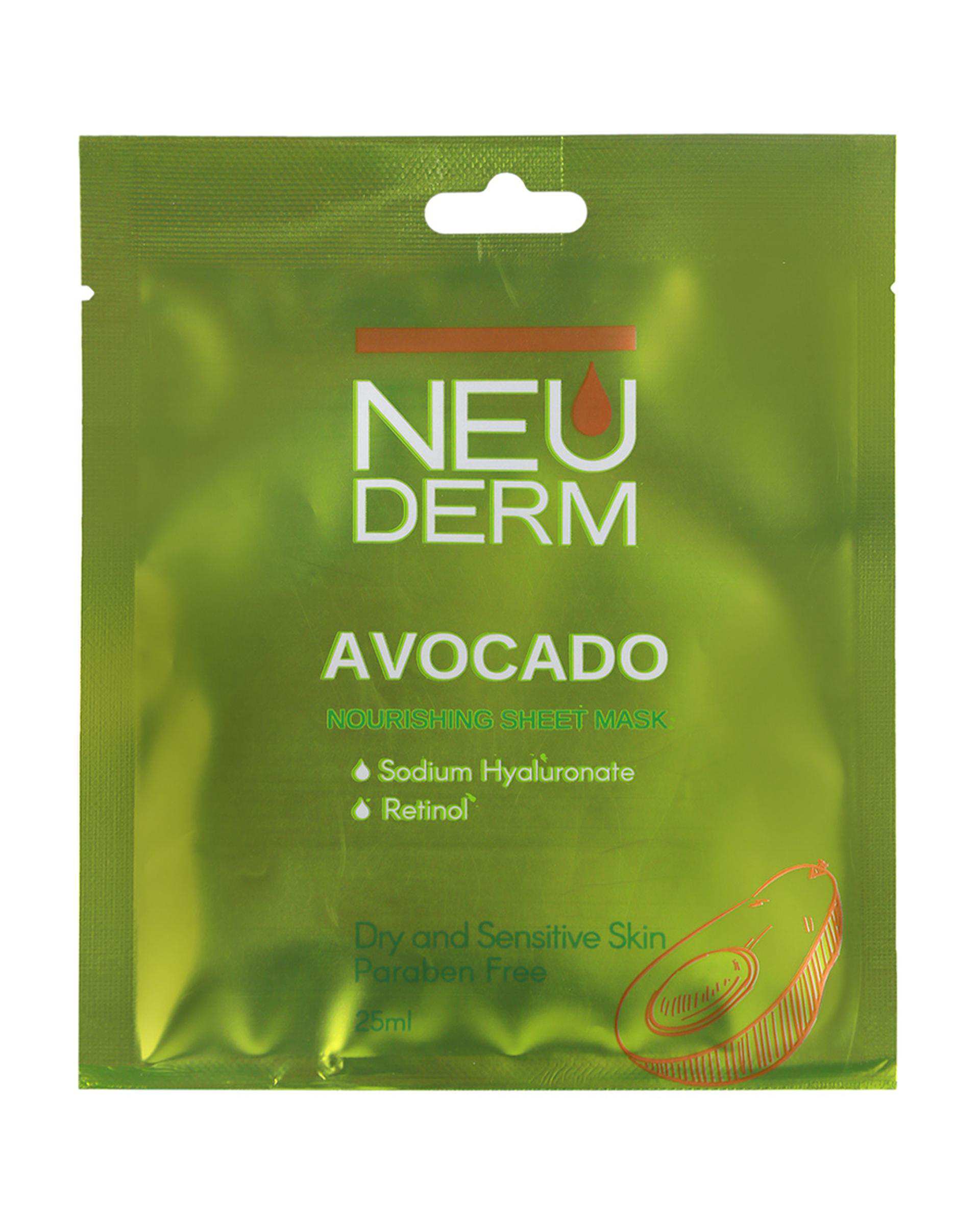 ماسک صورت مغذی نئودرم Neuderm حاوی عصاره آووکادو