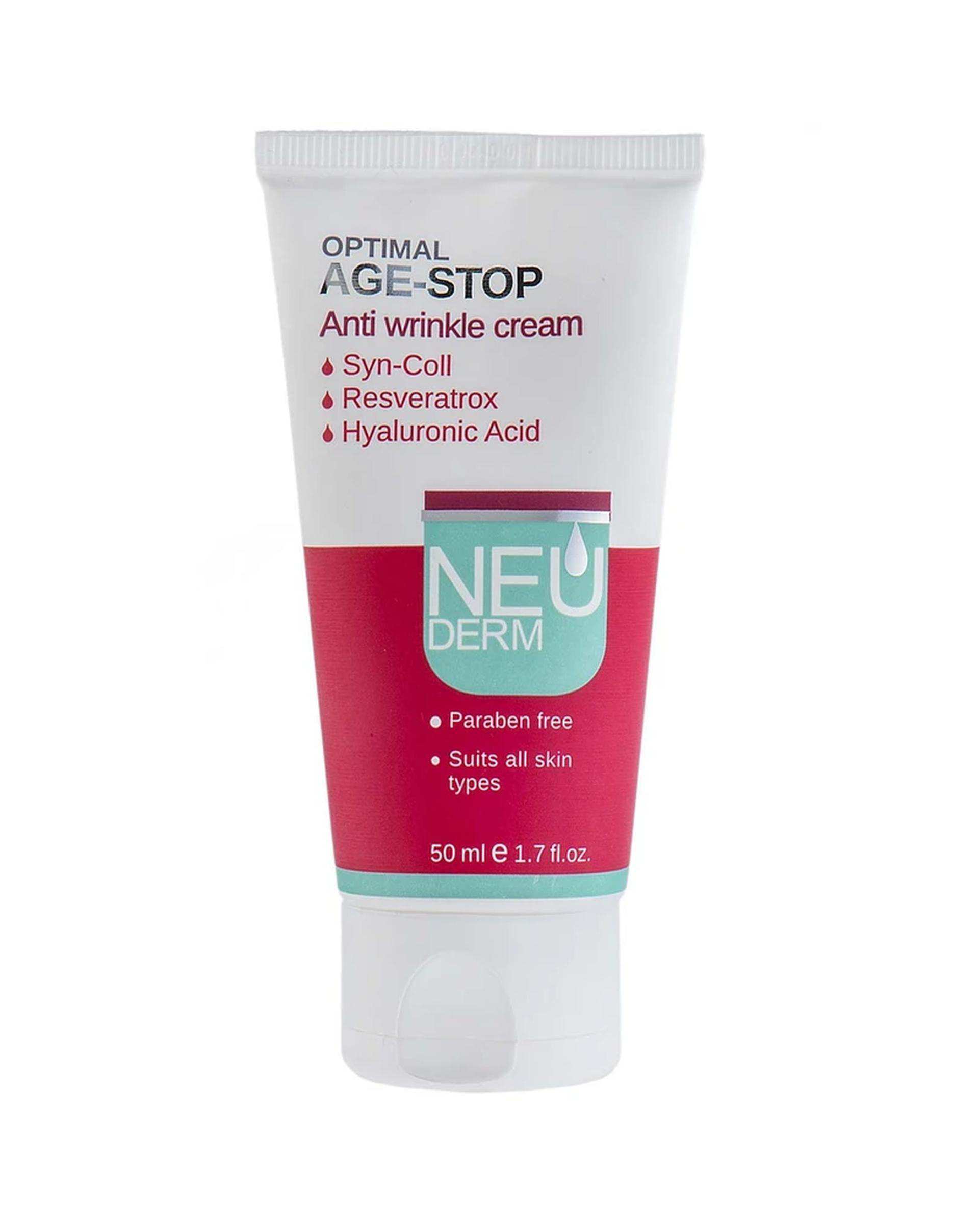 کرم ضد چروک نئودرم Neuderm مدل اپتیمال ایج استاپ Optimal Age Stop حجم 50ml
