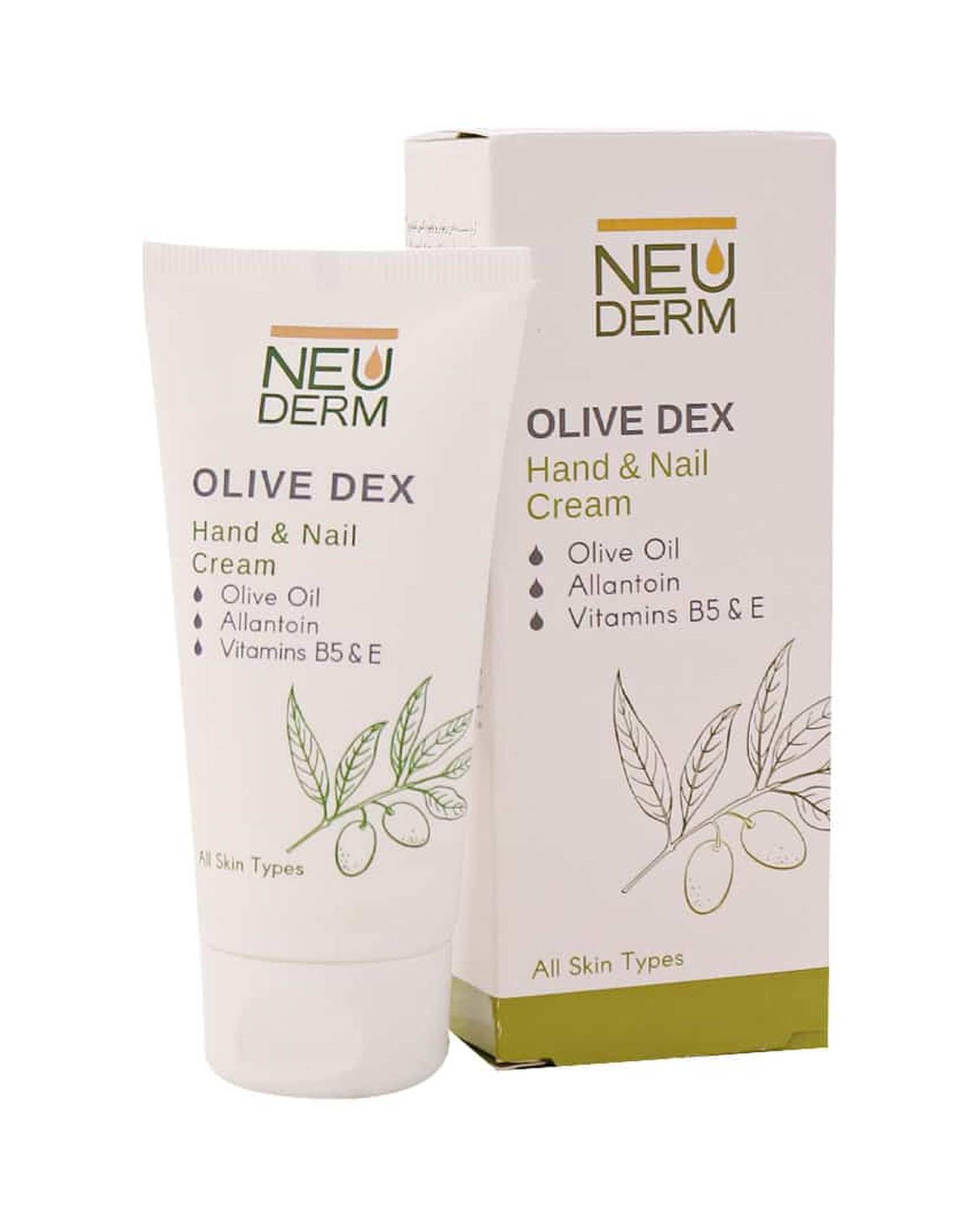 کرم دست و ناخن نئودرم Neuderm مدل رینوتریو اولیو دکس Re nutrive Olive Dex حجم 50ml