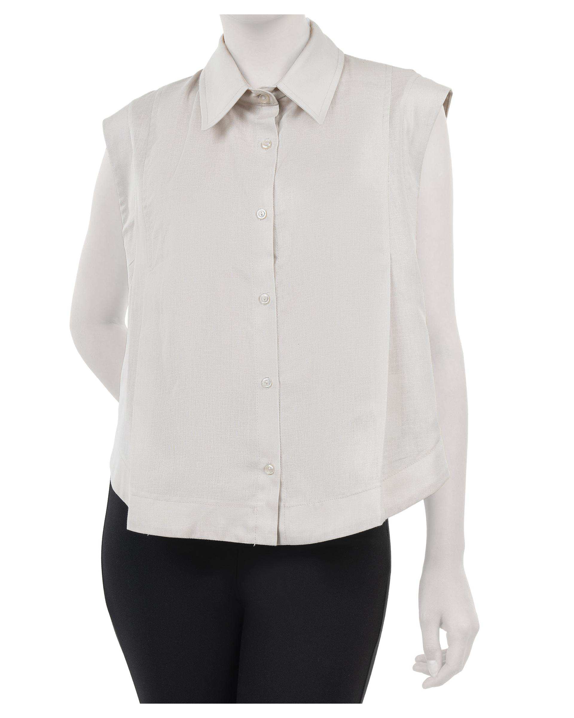 تاپ زنانه لینن کرم ریس Rees کد 1050074-25