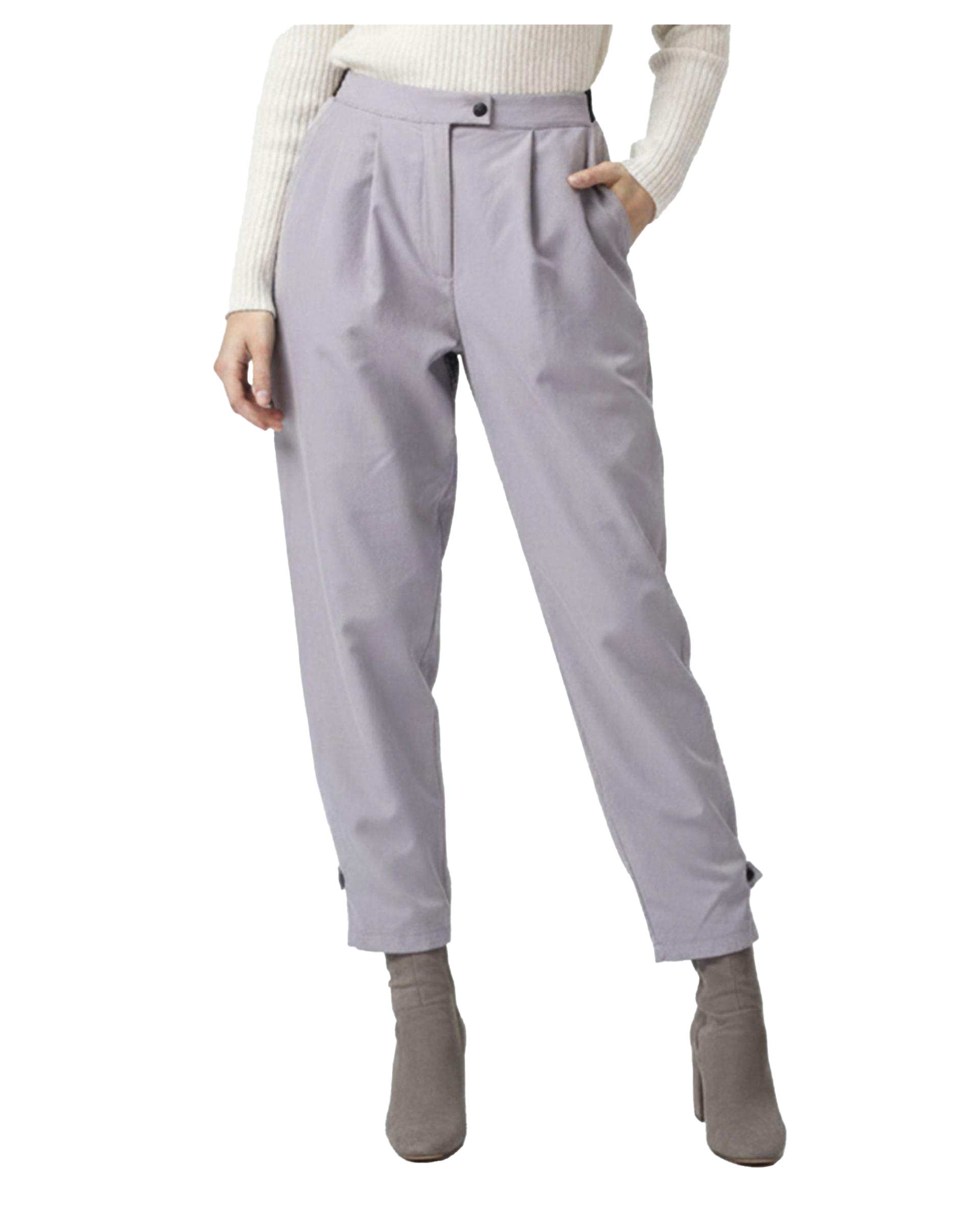 شلوار کتان زنانه طوسی ریس Rees کد 1036028-10