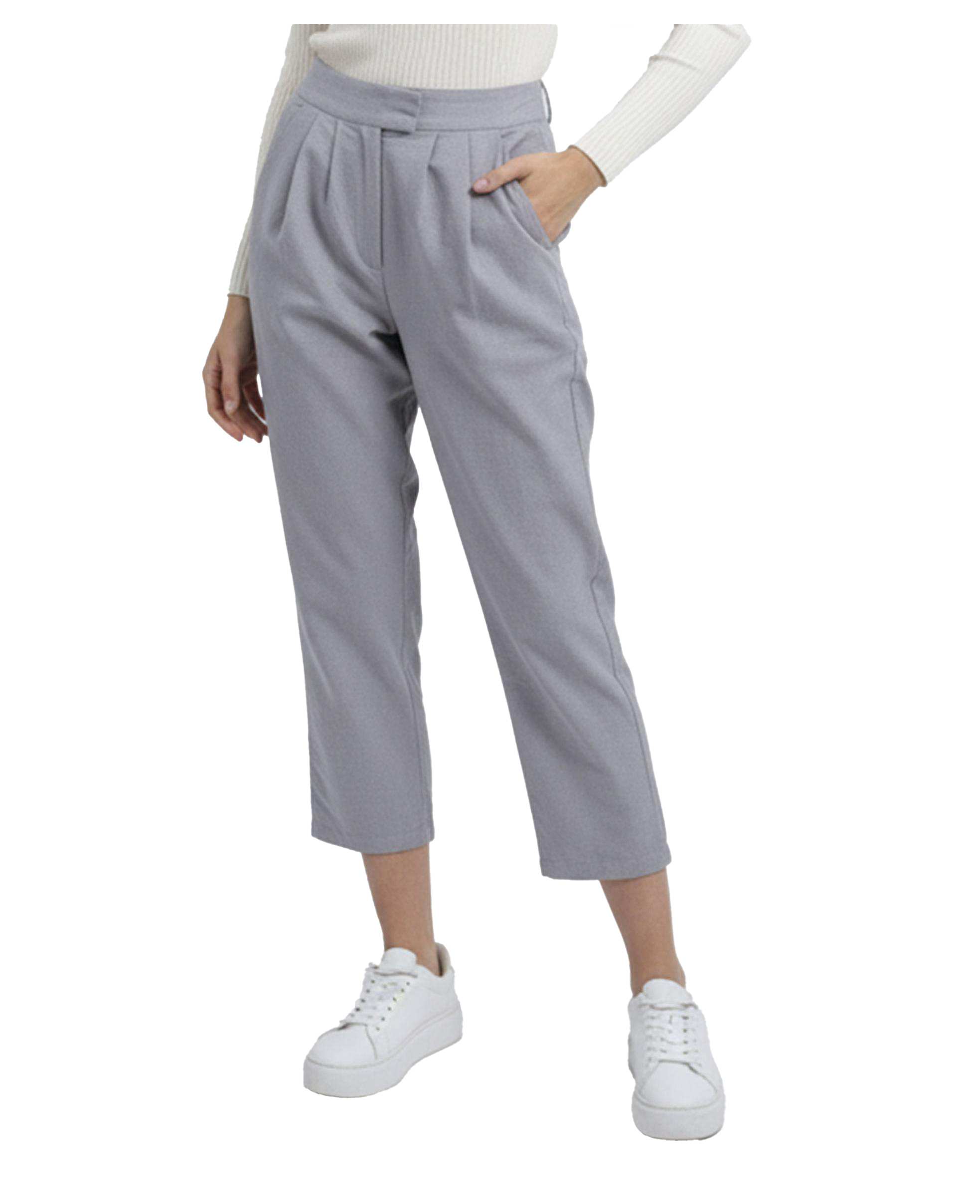 شلوار پارچه ای زنانه طوسی ریس Rees کد 1036031-22