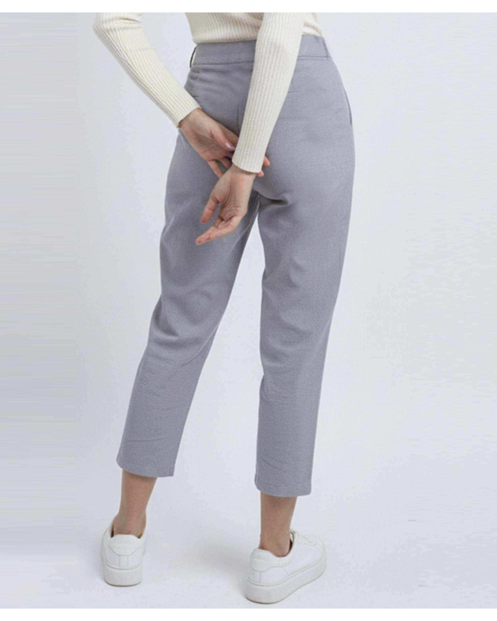 شلوار پارچه ای زنانه طوسی ریس Rees کد 1036031-22