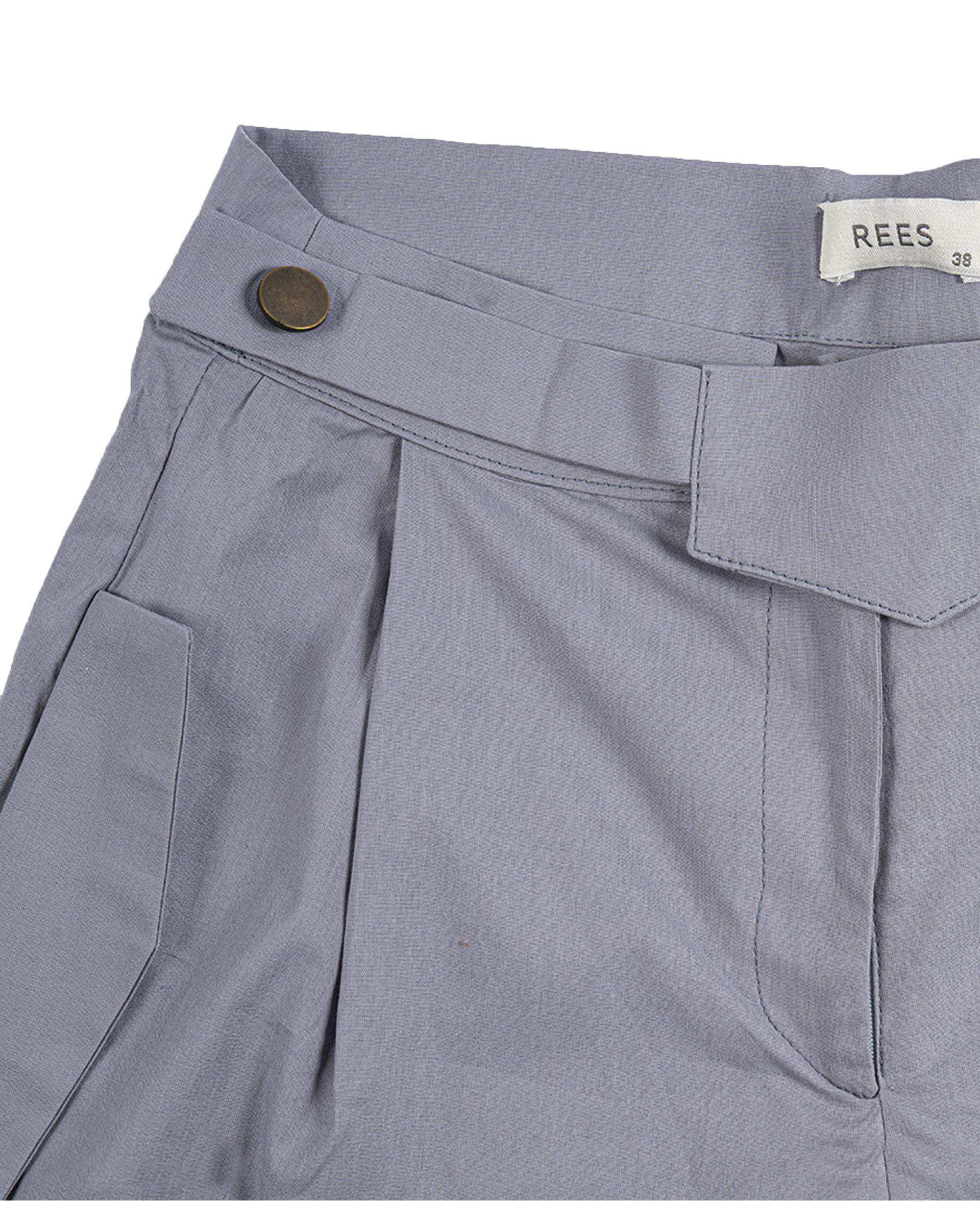 شلوارک کتان زنانه طوسی ریس Rees کد 1040003-10