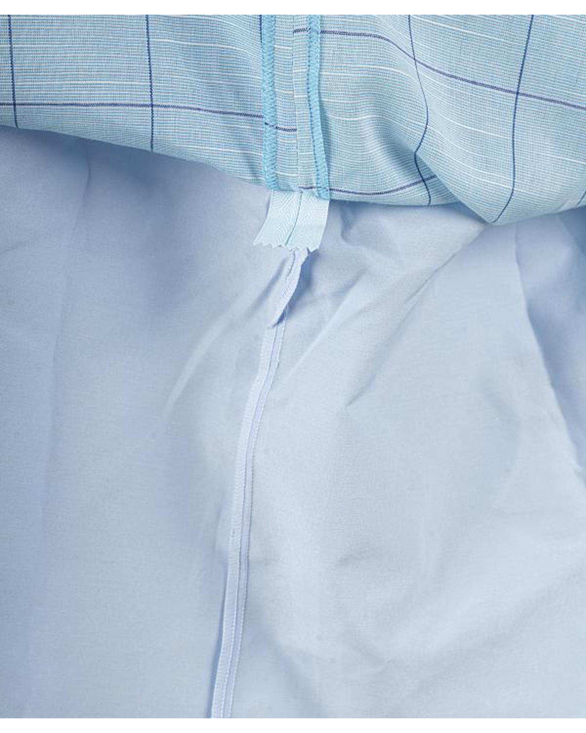 دامن زنانه چهار خانه آبی لینن ریس Rees کد 1080001-08