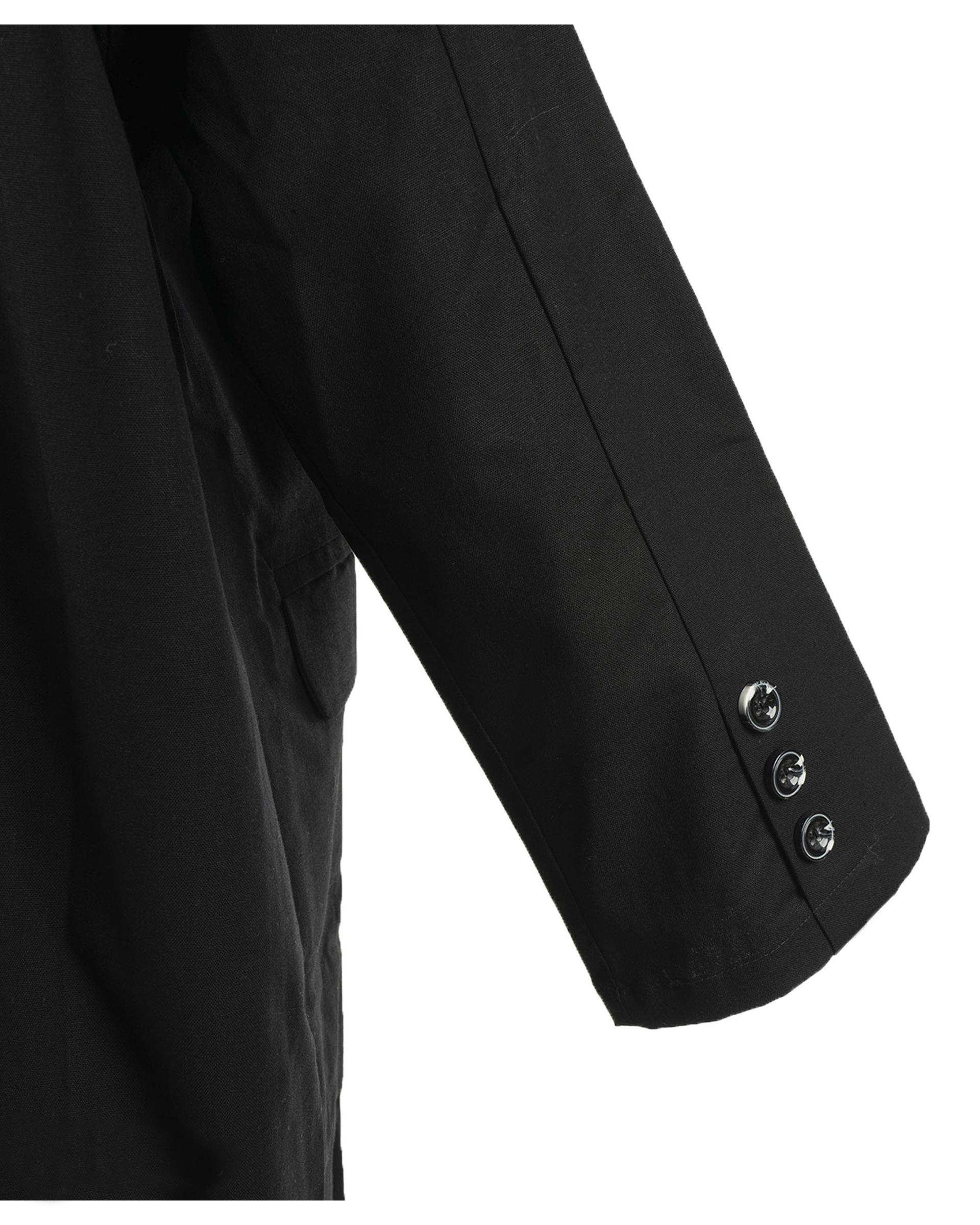 کت زنانه لینن مشکی ریس Rees کد 1000066-01