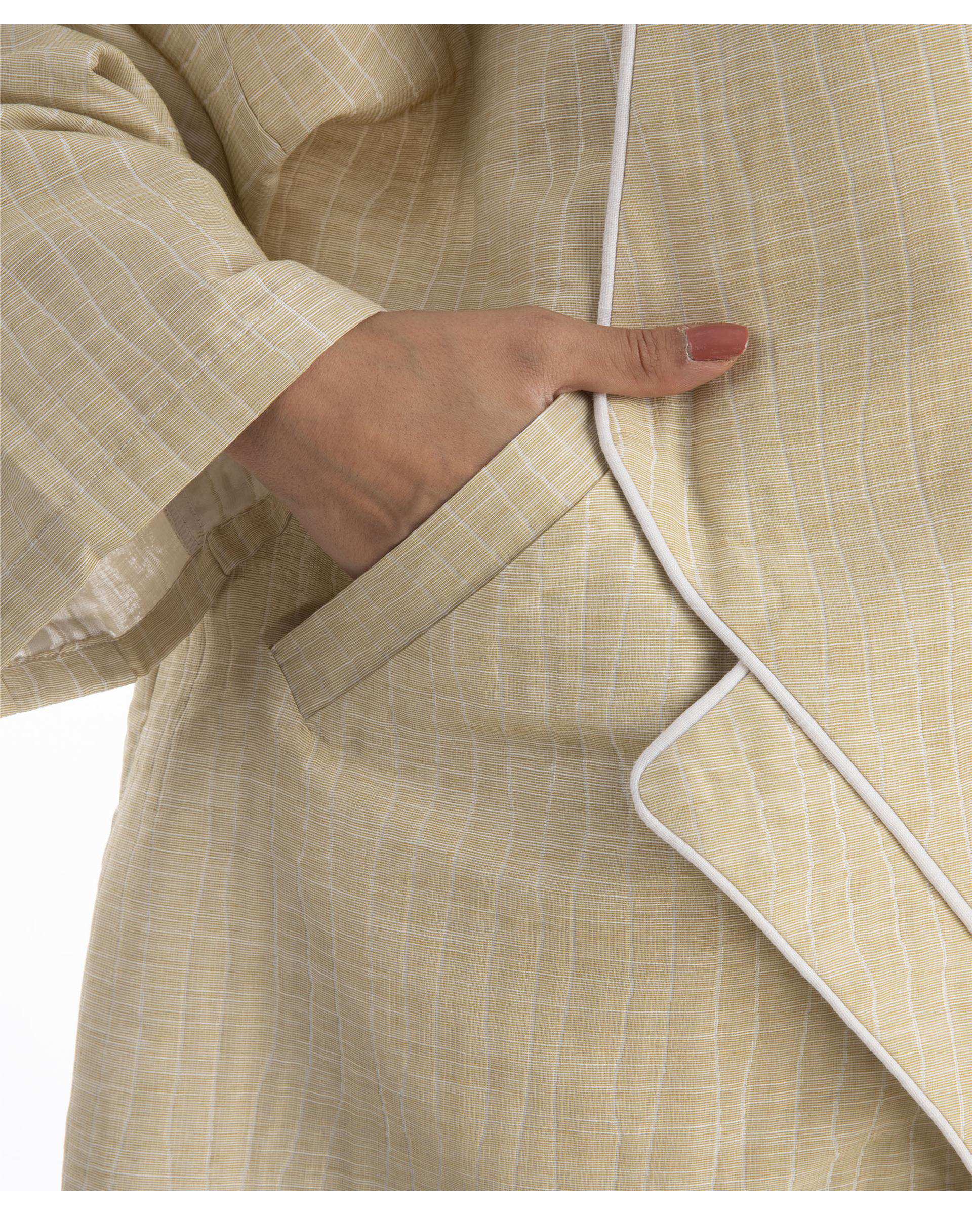 مانتو زنانه یقه دوبل کرم ریس Rees کد 1006020-25